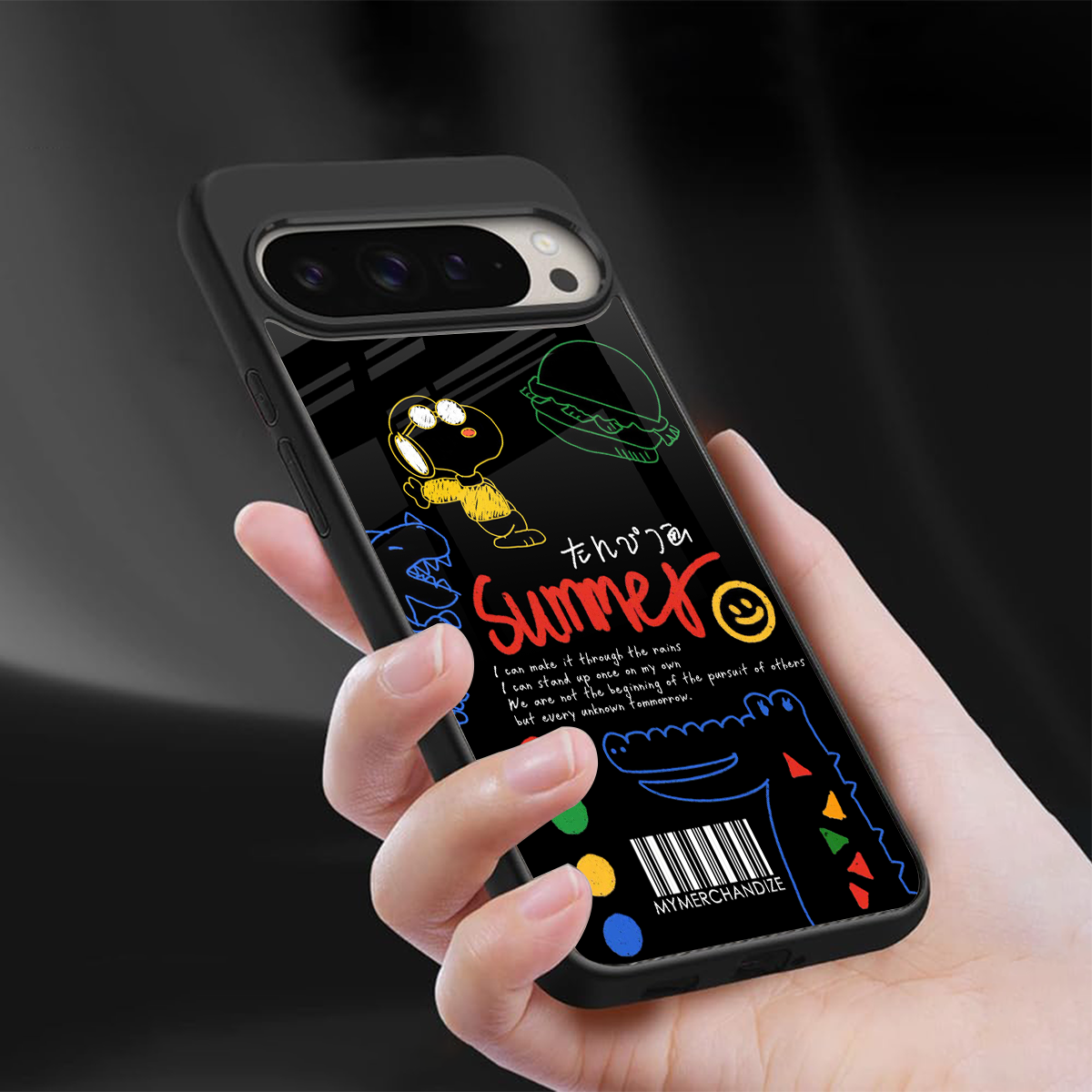 summer motivation back phone cover | glass case for google pixel 9 pro xl