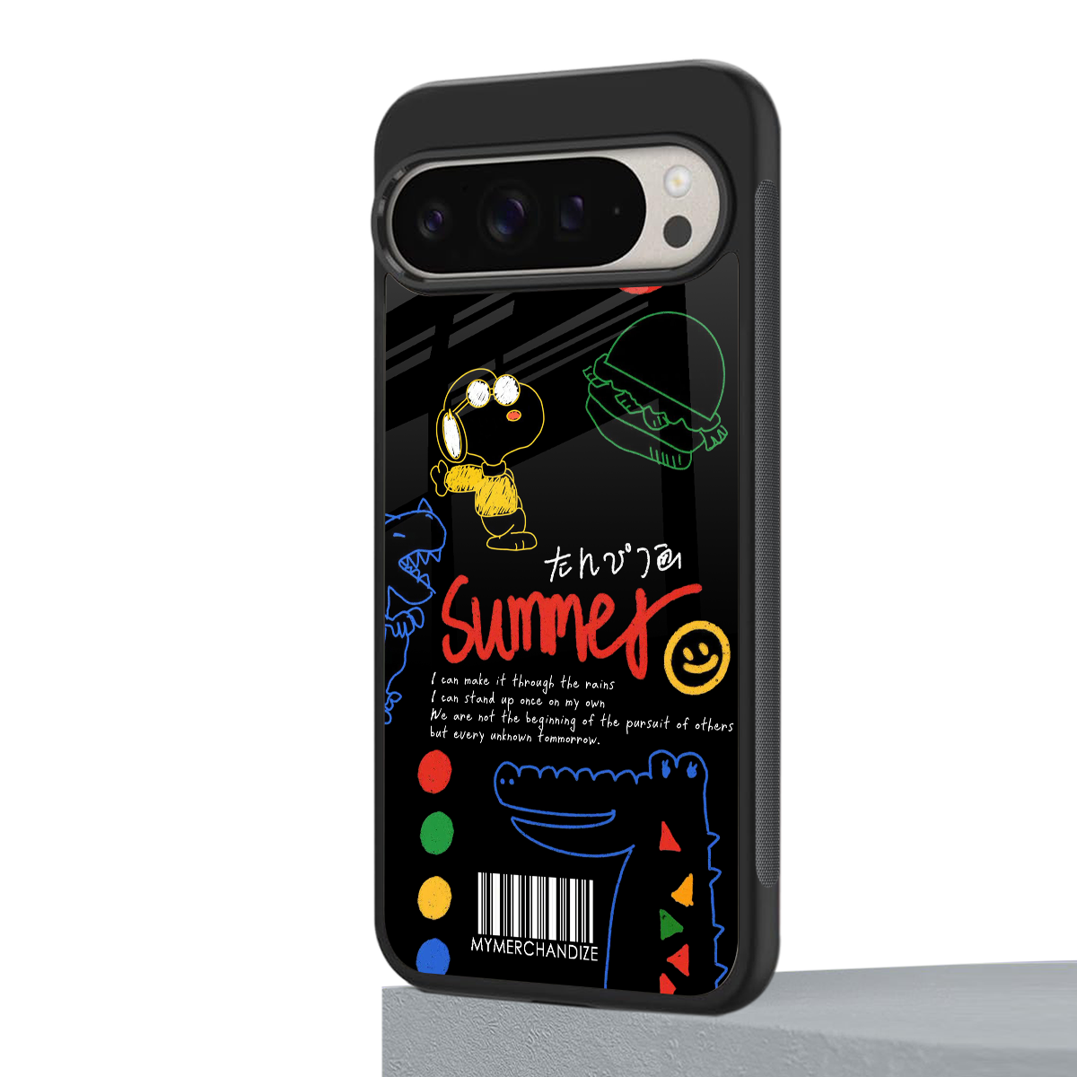 summer motivation back phone cover | glass case for google pixel 9 pro xl