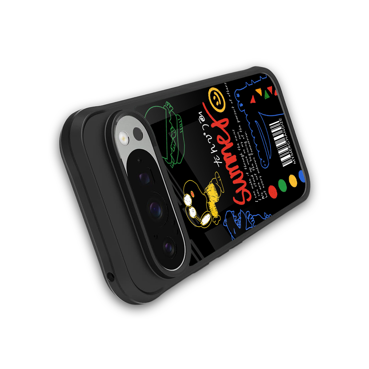 summer motivation back phone cover | glass case for google pixel 9 pro xl