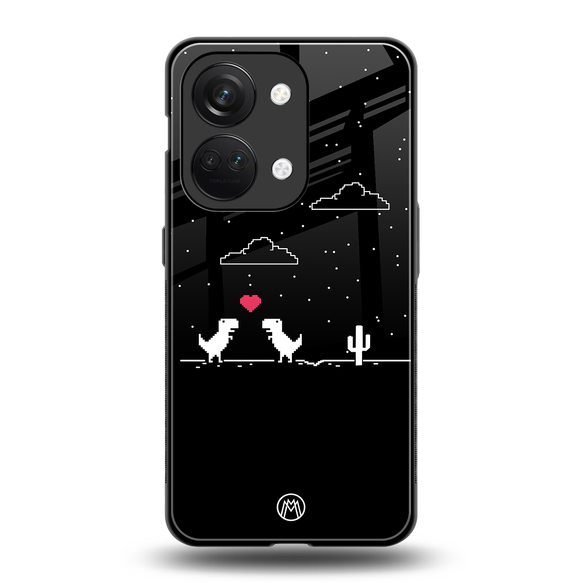 t-rex back phone cover | glass case for oneplus nord 3