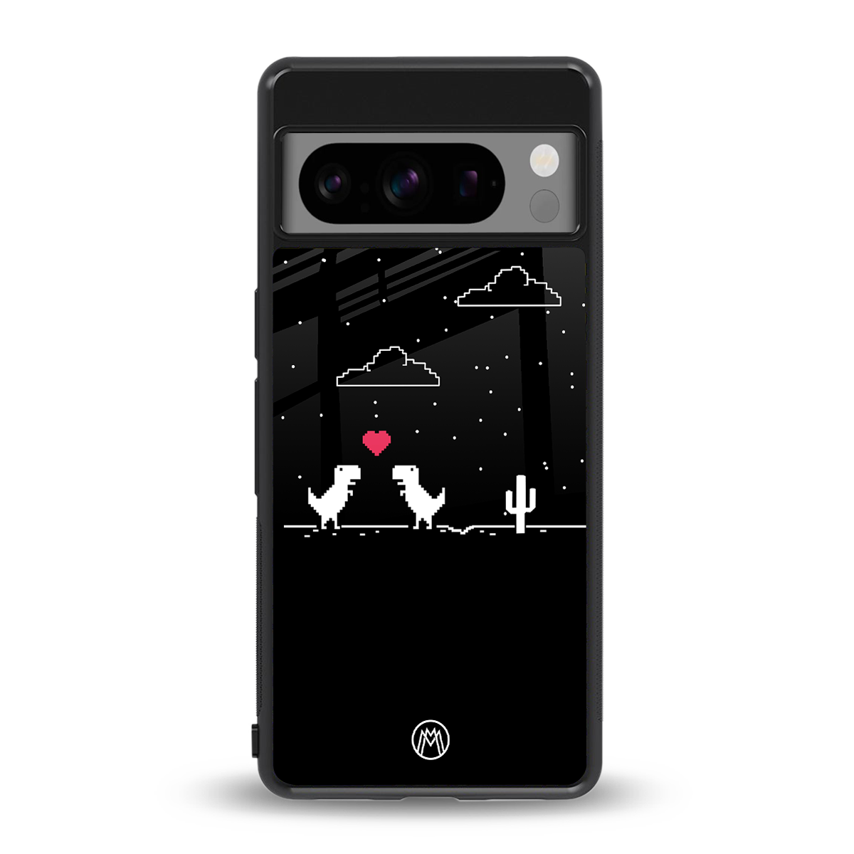 t-rex back phone cover | glass case for google pixel 8 pro