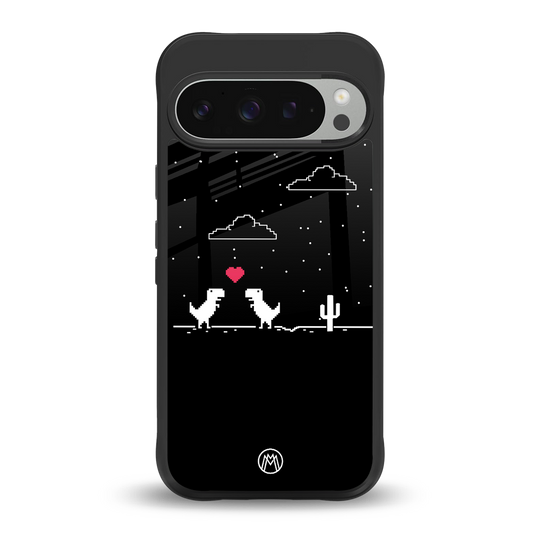 t-rex back phone cover | glass case for google pixel 9 pro