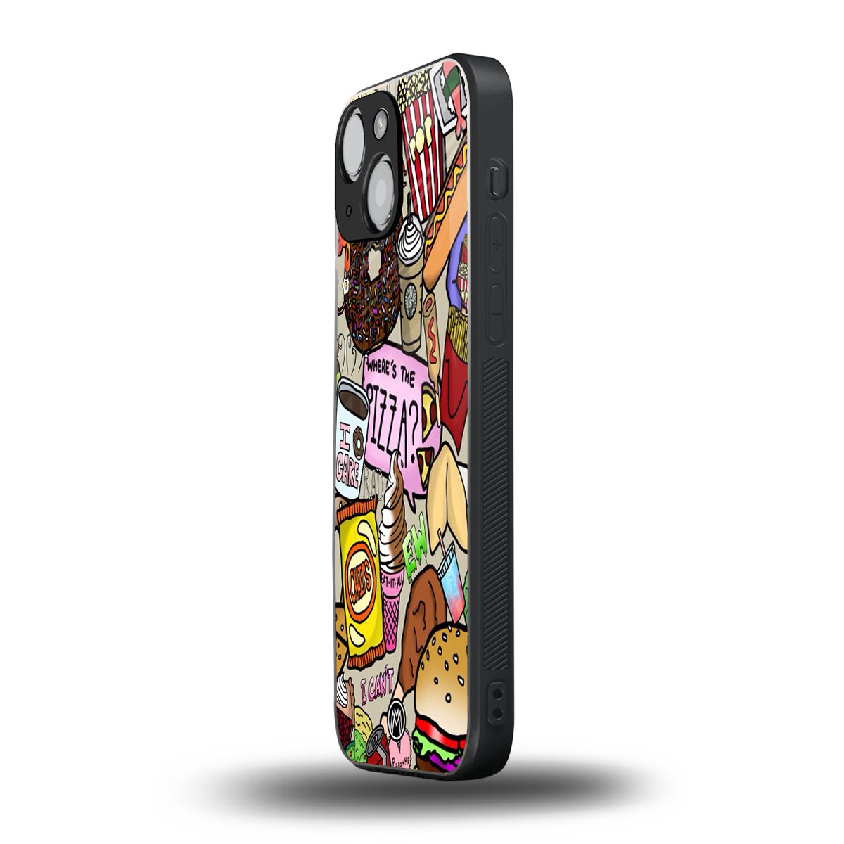 tasty food collage back phone cover | glass case for iphone 13 mini