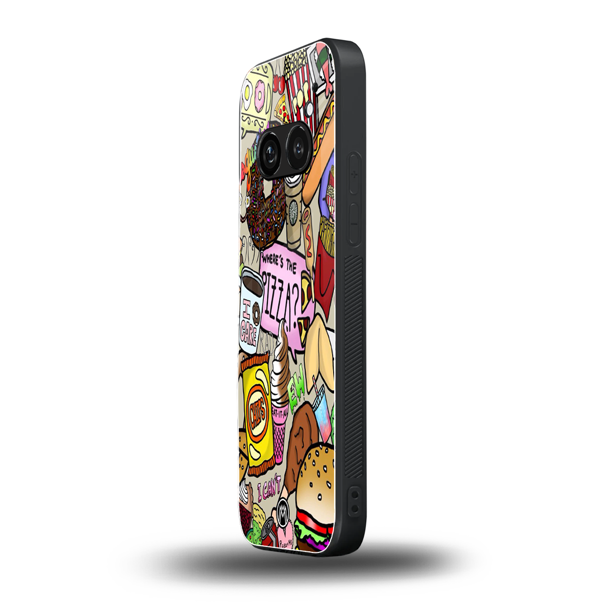 tasty food collage back phone cover | glass case for nothing phone 2a