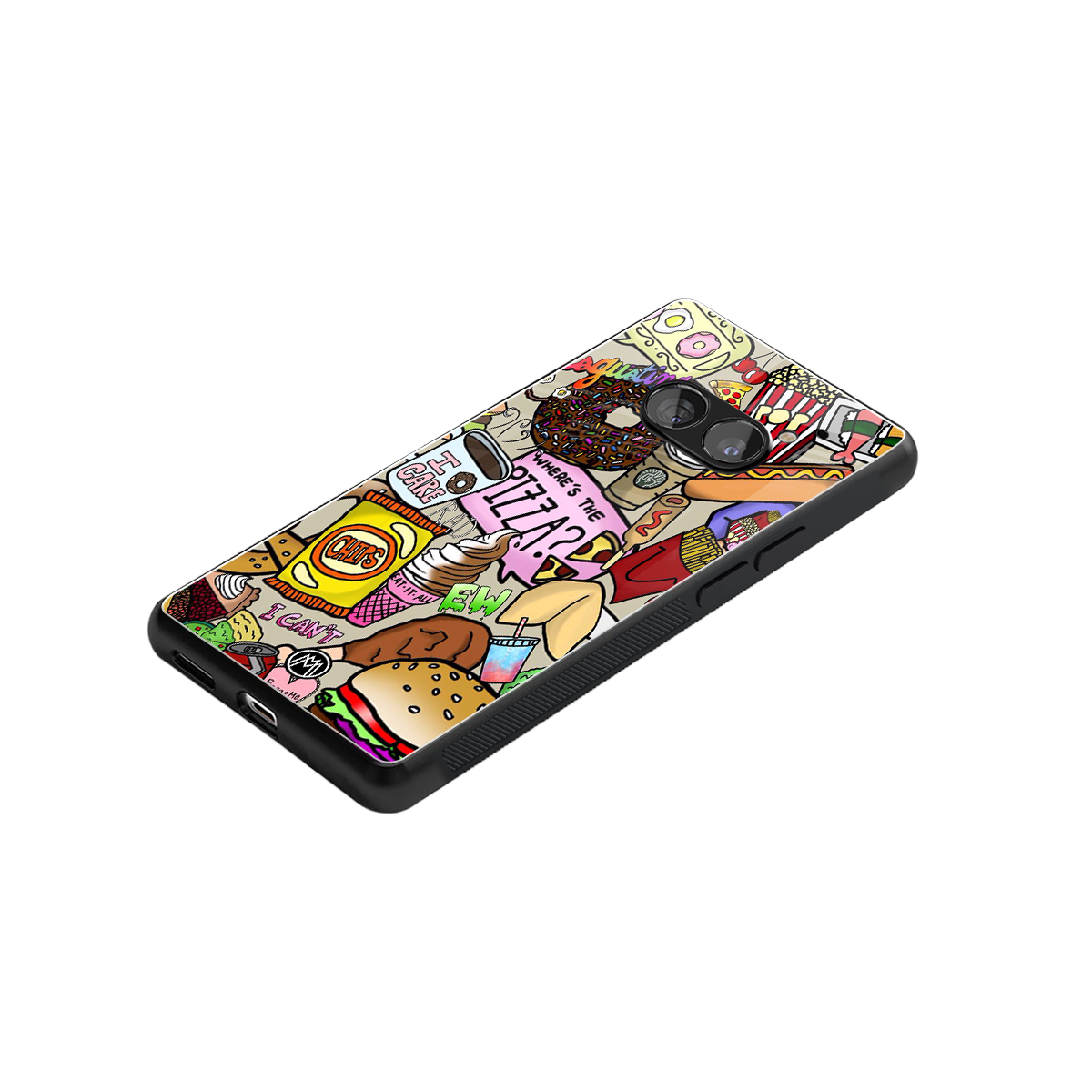 tasty food collage back phone cover | glass case for nothing phone 2a