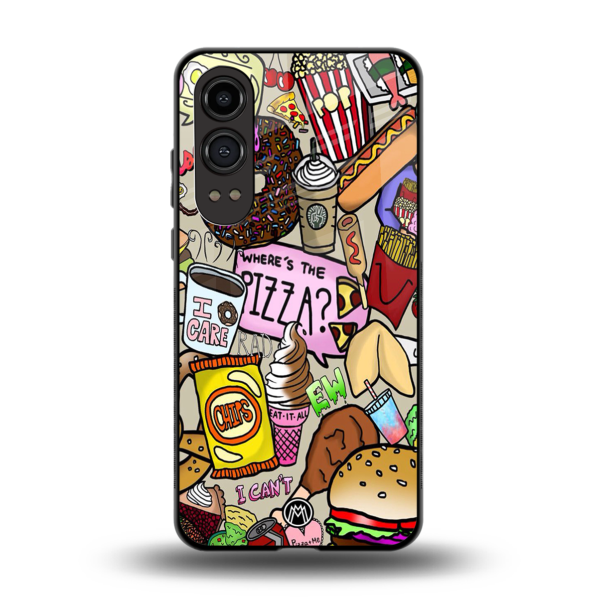 tasty food collage back phone cover | glass case for oneplus nord ce 4 lite