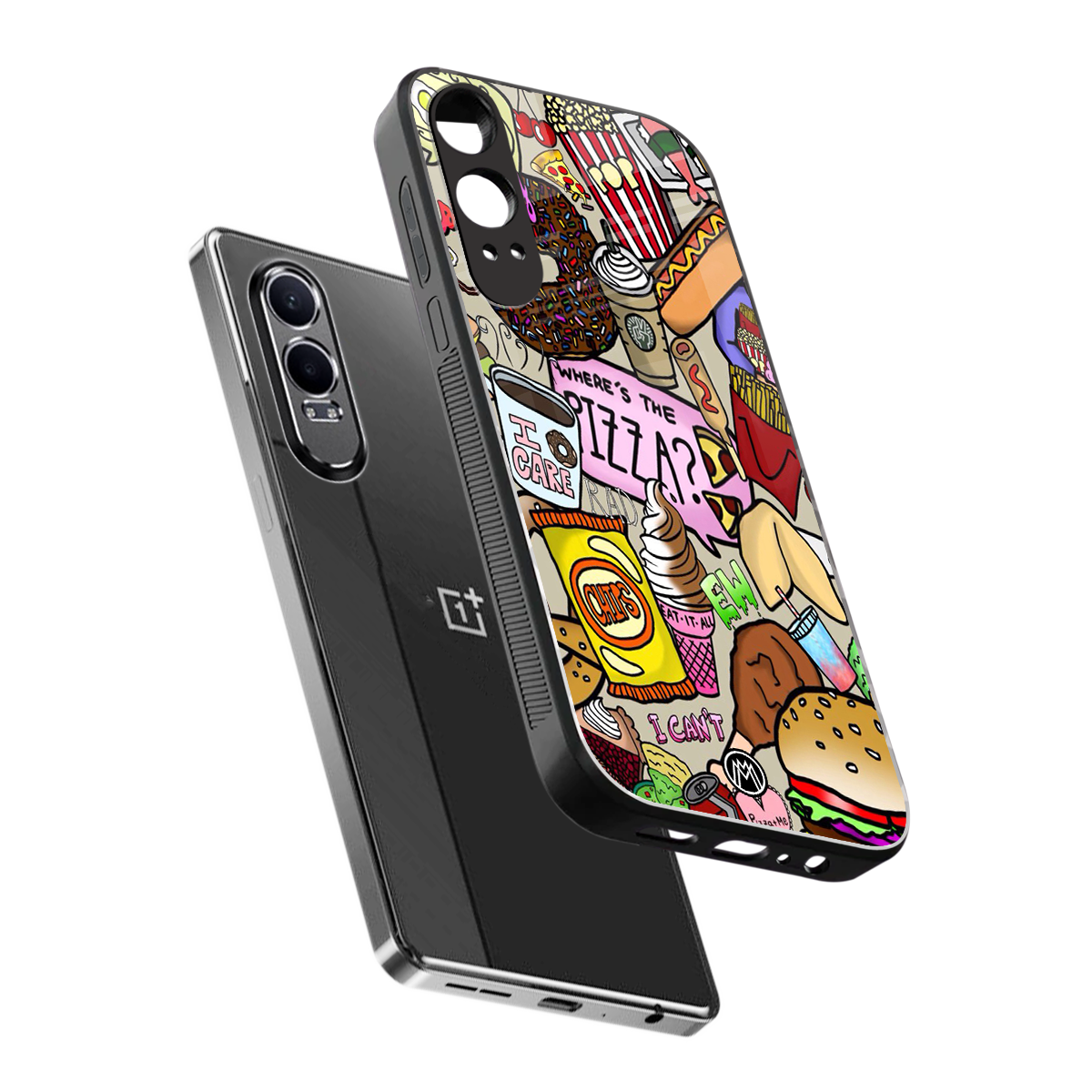 tasty food collage back phone cover | glass case for oneplus nord ce 4 lite