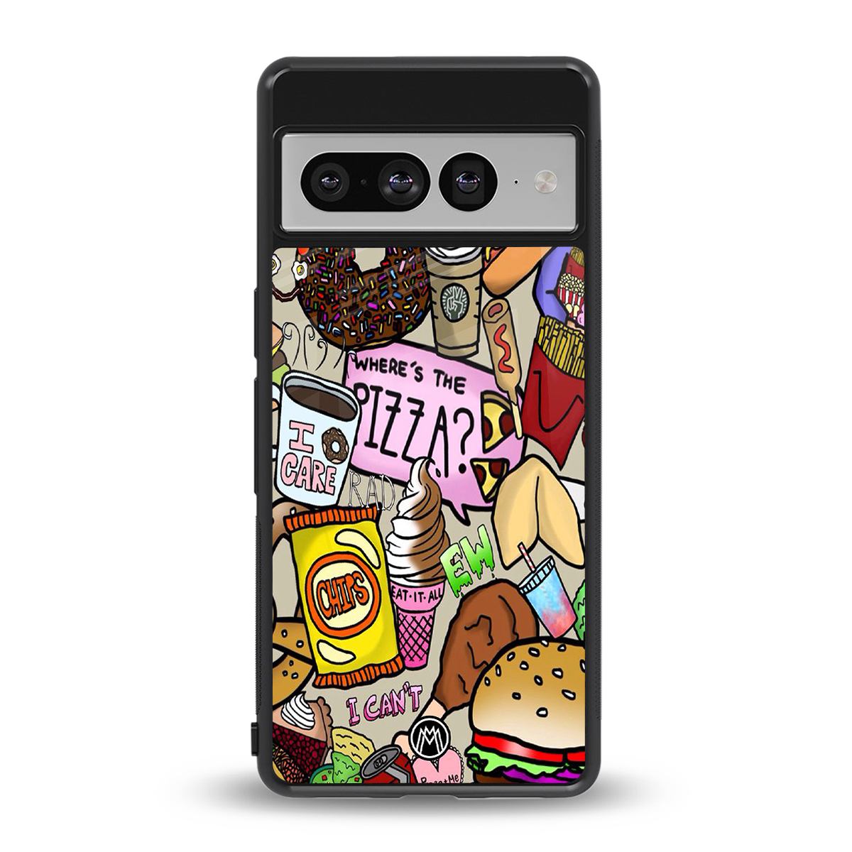 tasty food collage back phone cover | glass case for google pixel 7 pro