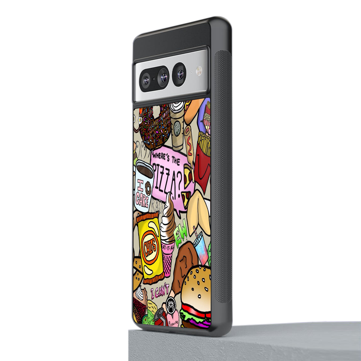 tasty food collage back phone cover | glass case for google pixel 7 pro