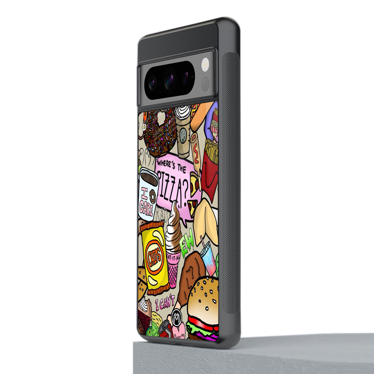 tasty food collage back phone cover | glass case for google pixel 8 pro