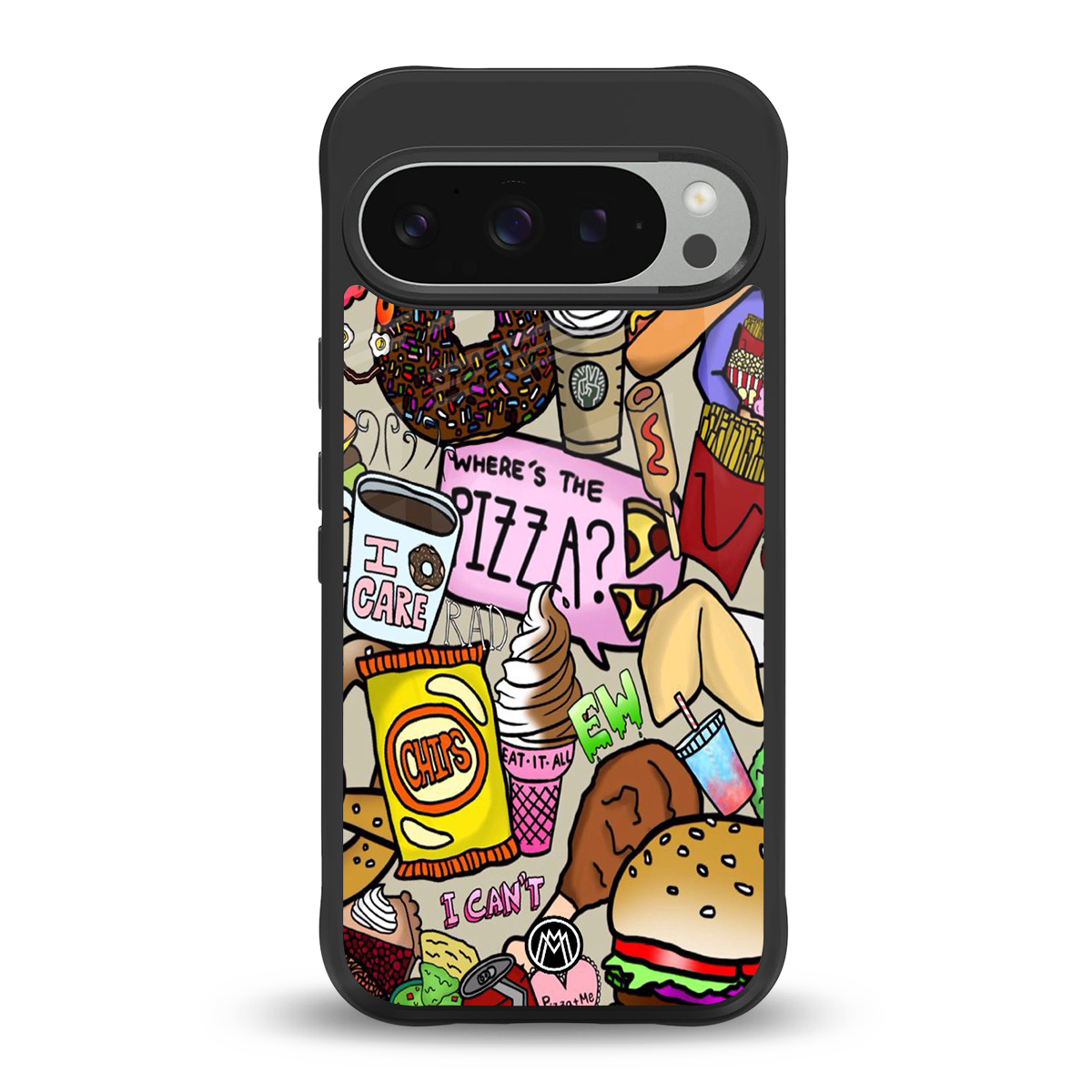 tasty food collage back phone cover | glass case for google pixel 9 pro