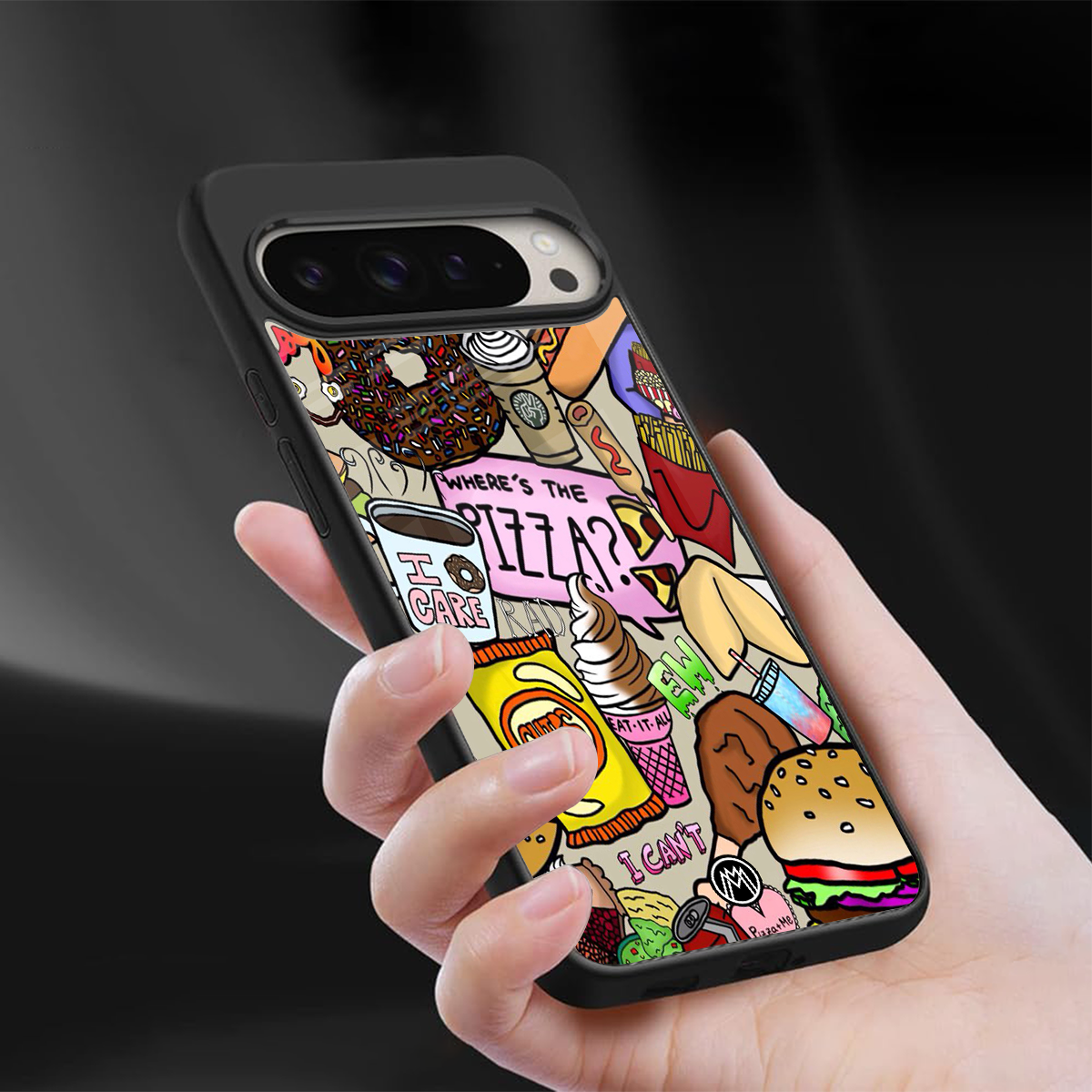 tasty food collage back phone cover | glass case for google pixel 9 pro