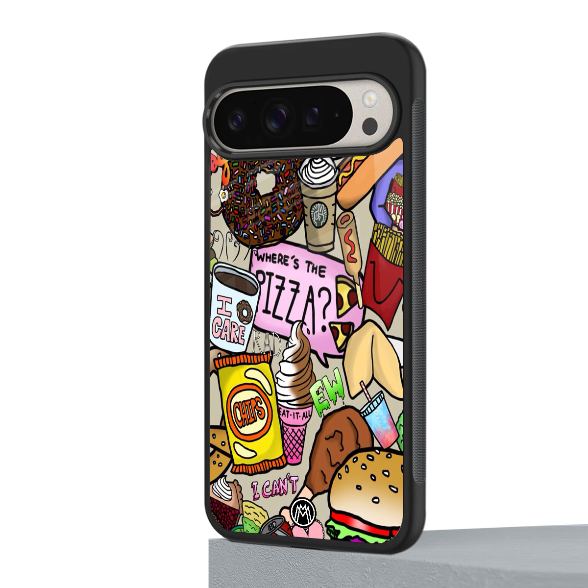 tasty food collage back phone cover | glass case for google pixel 9 pro