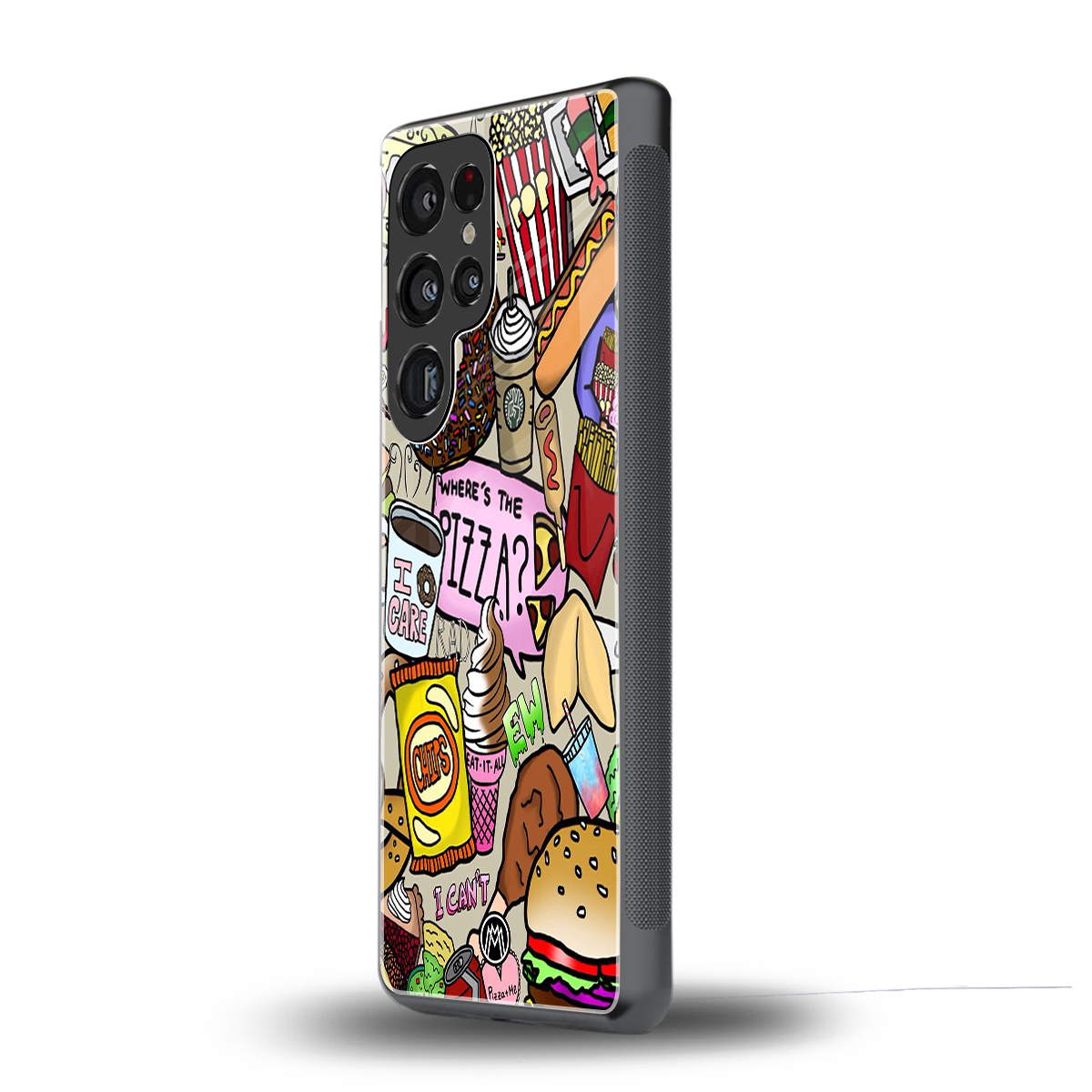 tasty food collage back phone cover | glass case for samsung galaxy s25 ultra