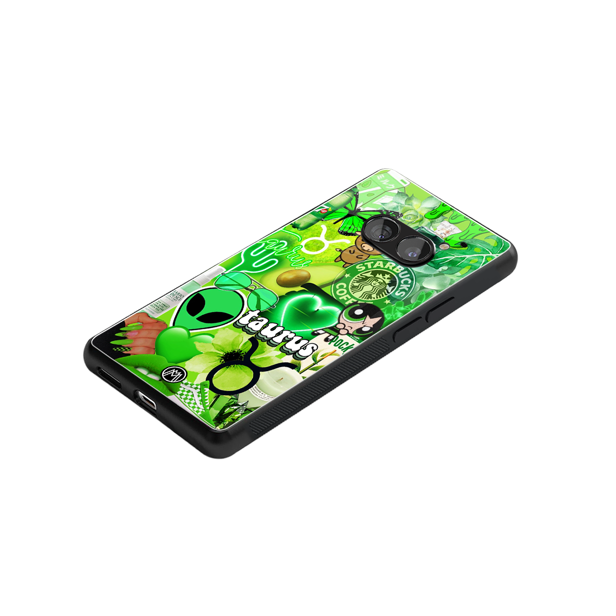 taurus aesthetic collage back phone cover | glass case for nothing phone 2a