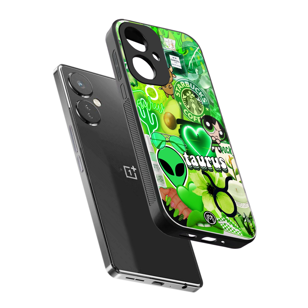 taurus aesthetic collage back phone cover | glass case for oneplus nord ce 3