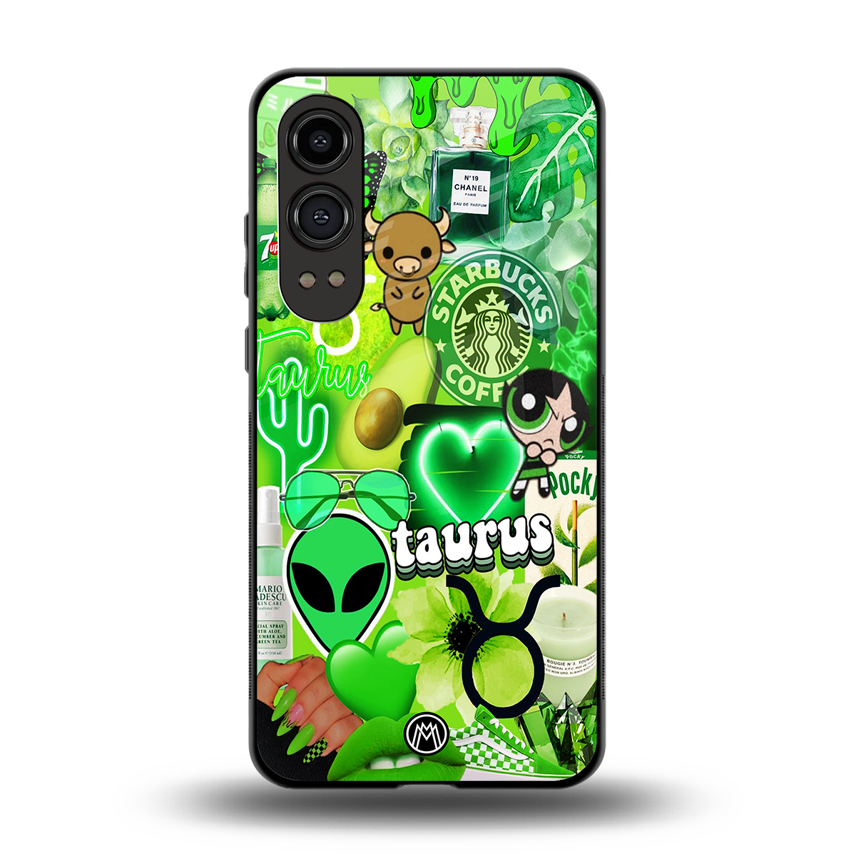 taurus aesthetic collage back phone cover | glass case for oneplus nord ce 4 lite