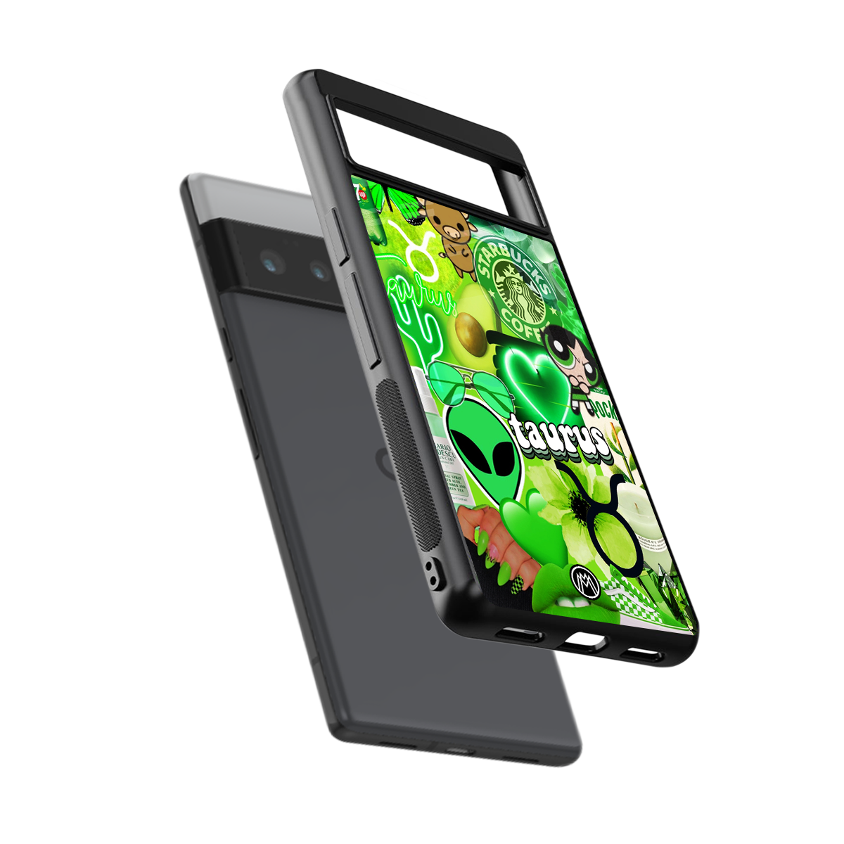 taurus aesthetic collage back phone cover | glass case for google pixel 6 pro