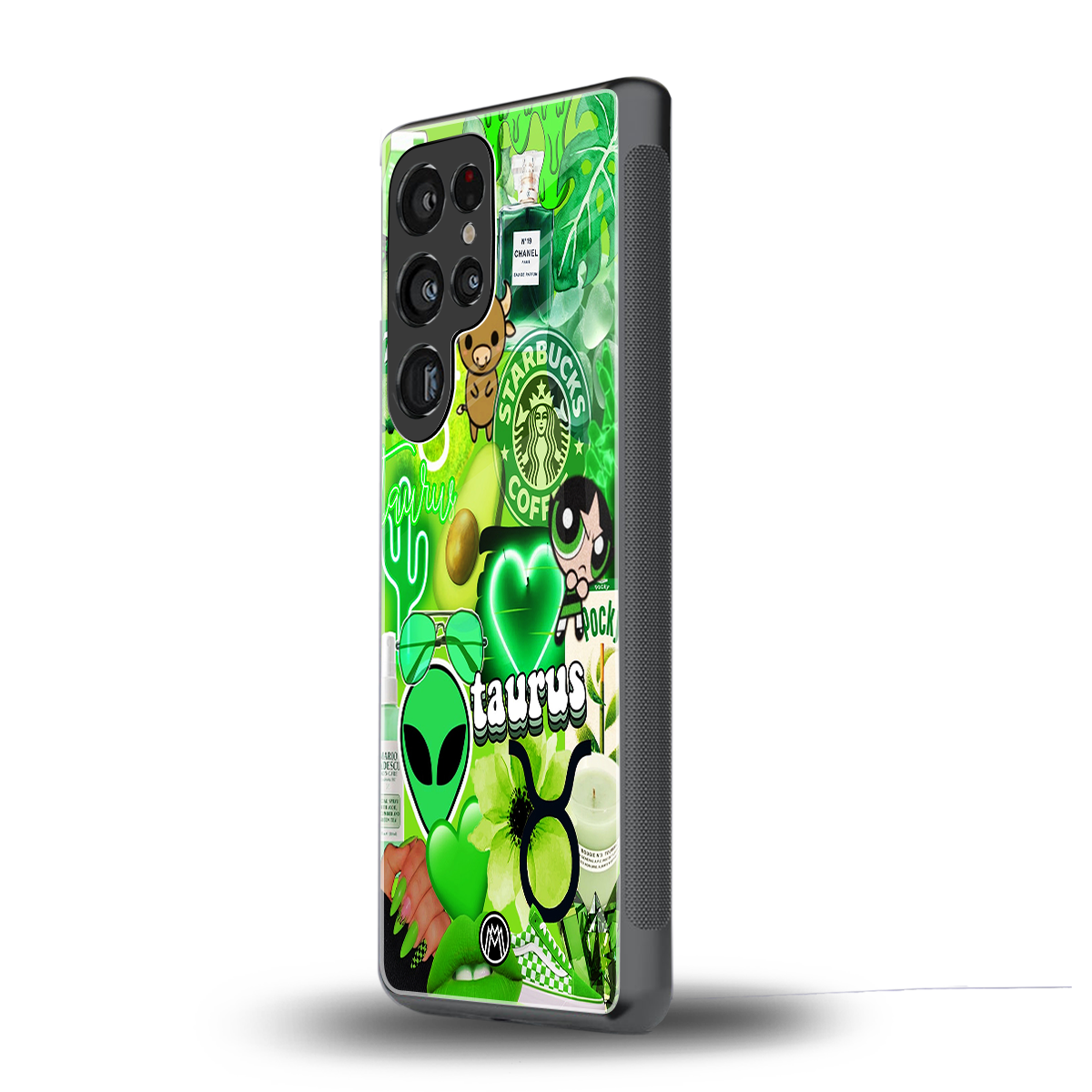 taurus aesthetic collage back phone cover | glass case for samsung galaxy s25 ultra