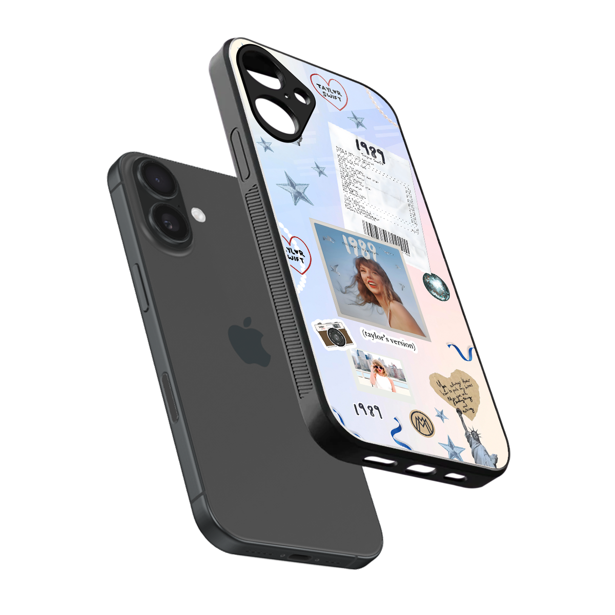 taylor mix back phone cover | glass case for iphone 16 plus