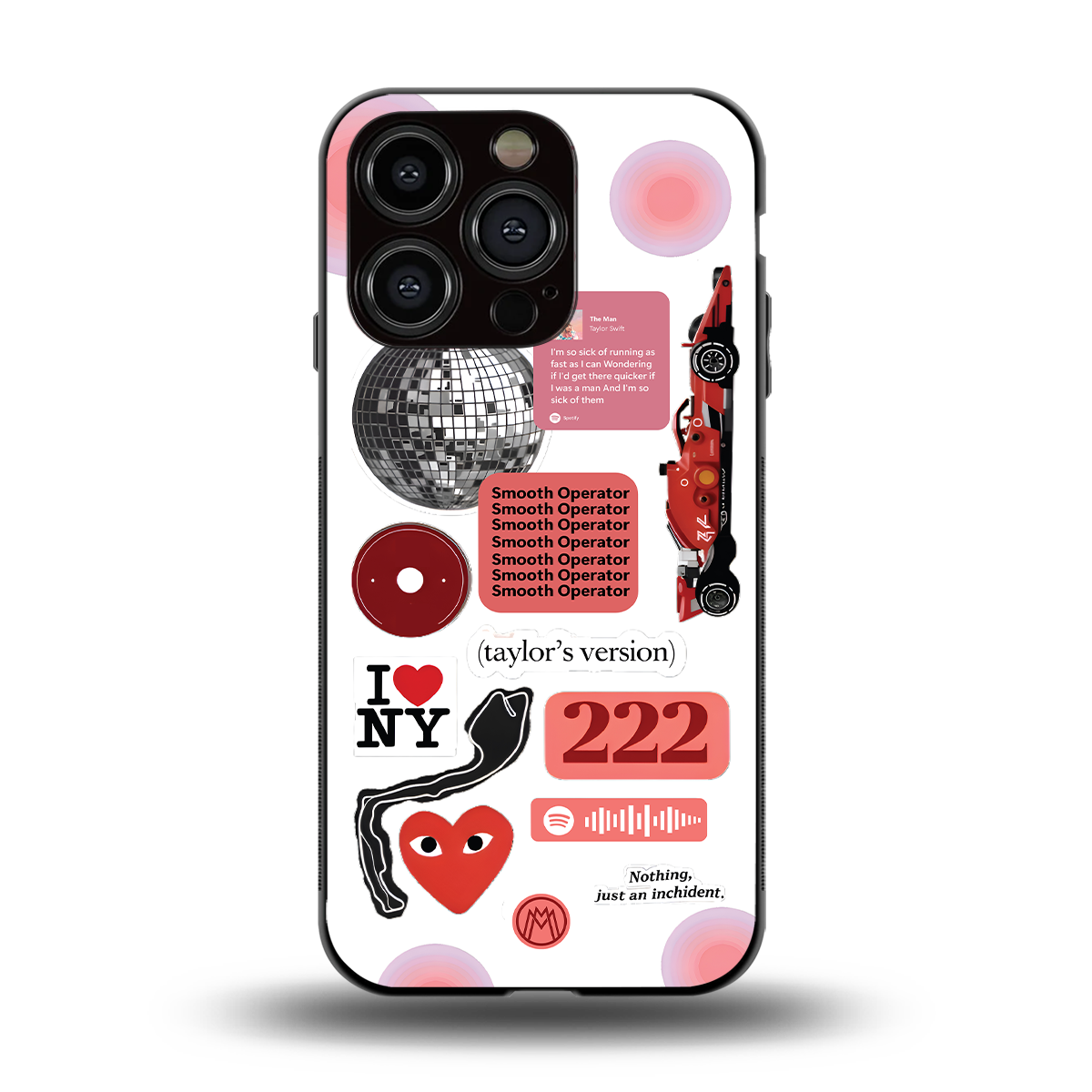 taylor swift fusion back phone cover | glass case for iphone 14 pro