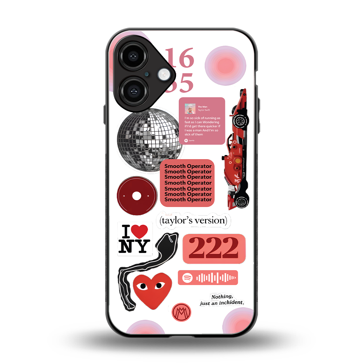 taylor swift fusion back phone cover | glass case for iphone 16 plus
