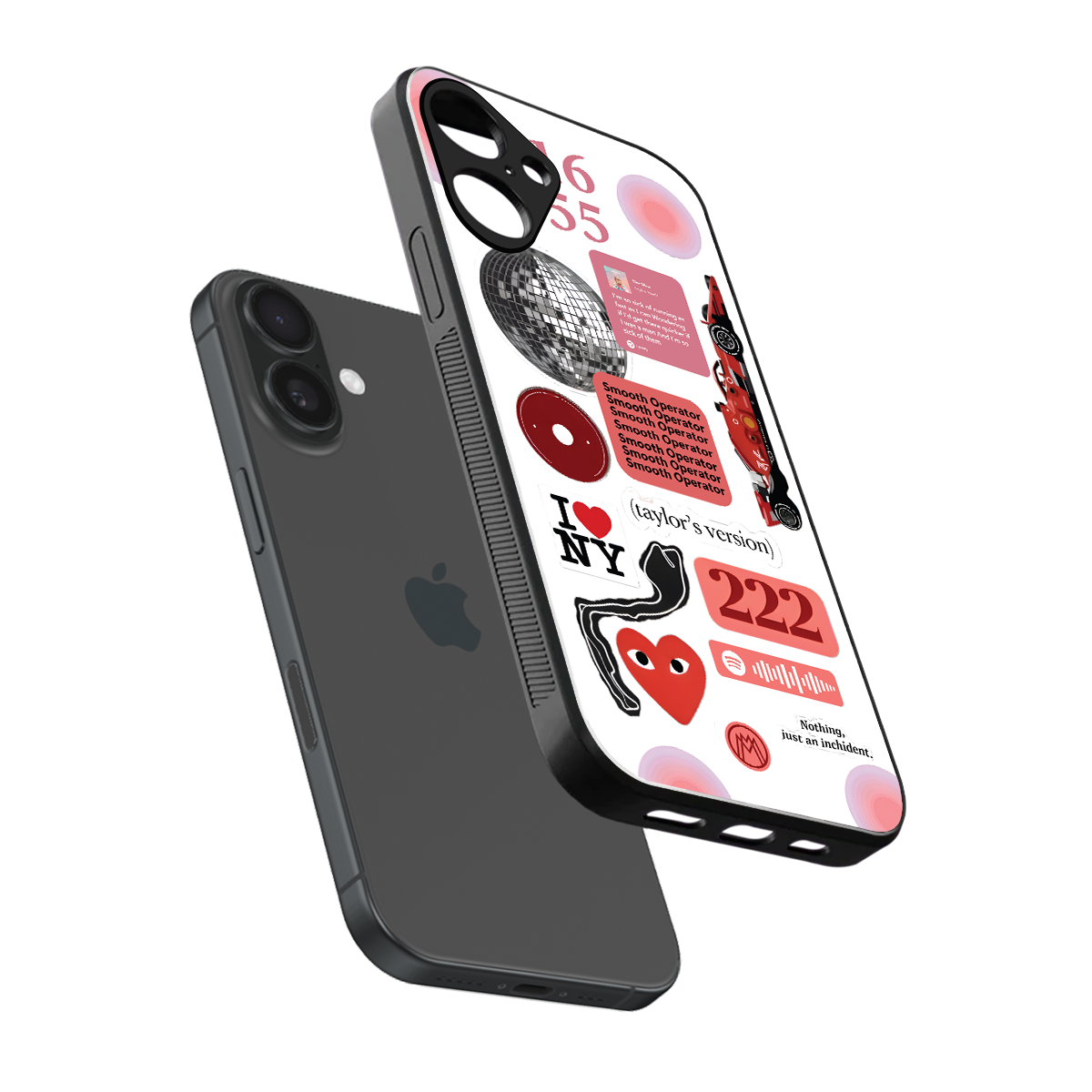 taylor swift fusion back phone cover | glass case for iphone 16 plus