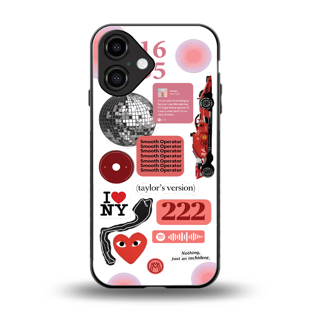 taylor swift fusion back phone cover | glass case for iphone 16