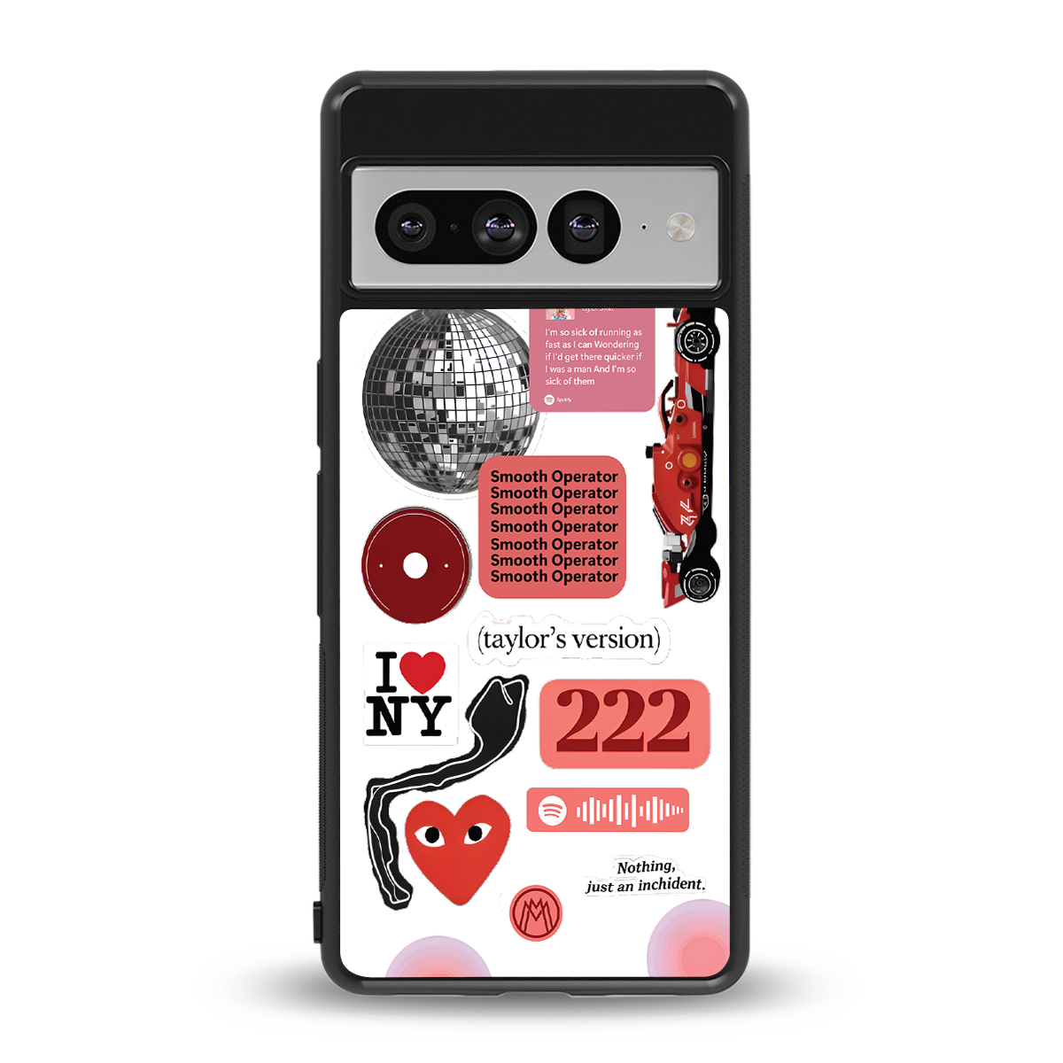 taylor swift fusion back phone cover | glass case for google pixel 7 pro