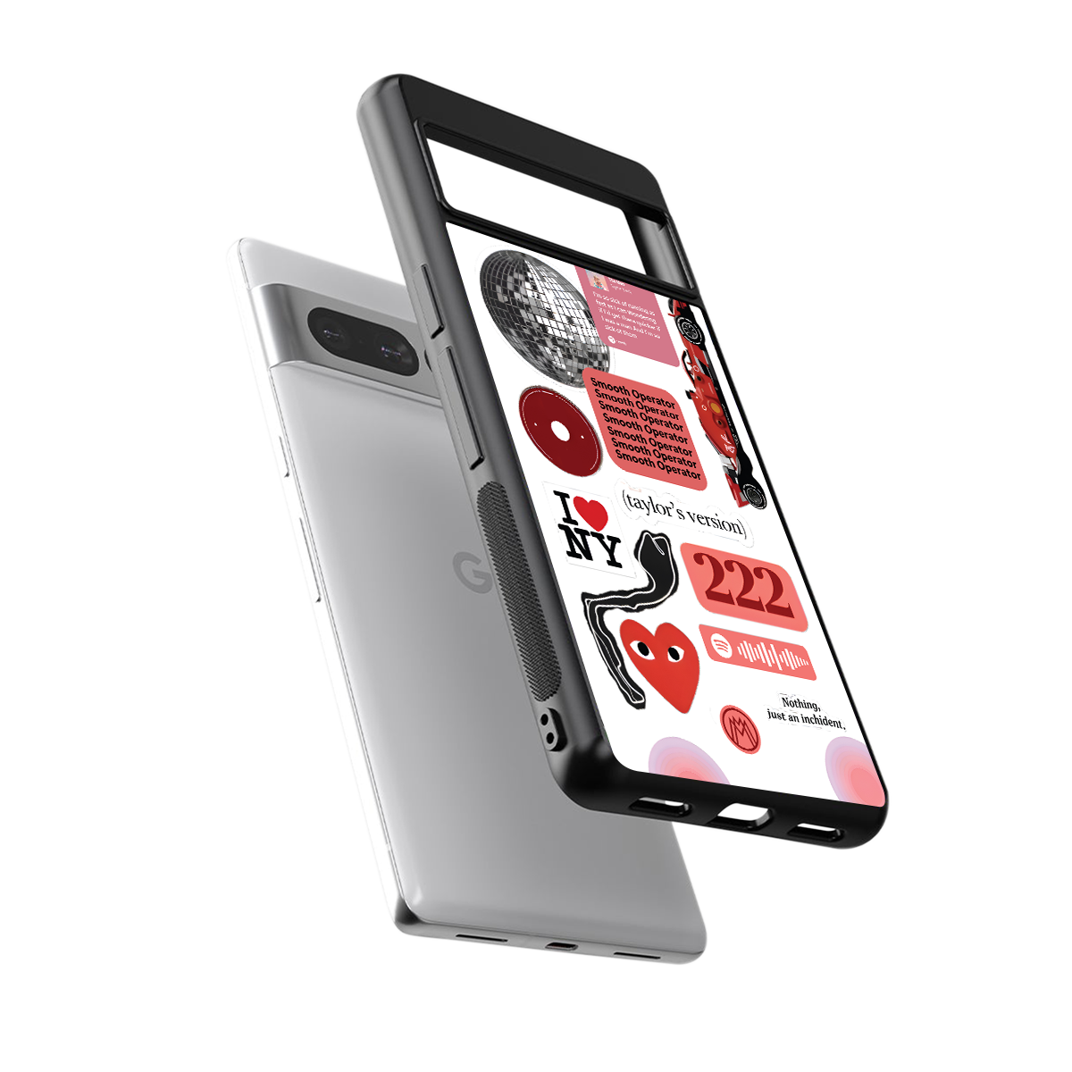 taylor swift fusion back phone cover | glass case for google pixel 7 pro