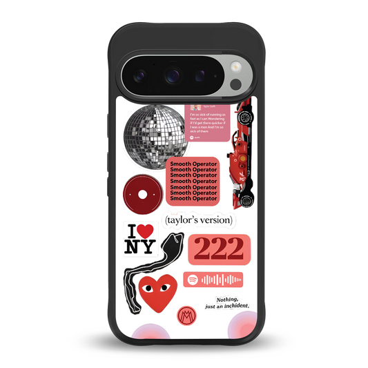 taylor swift fusion back phone cover | glass case for google pixel 9 pro