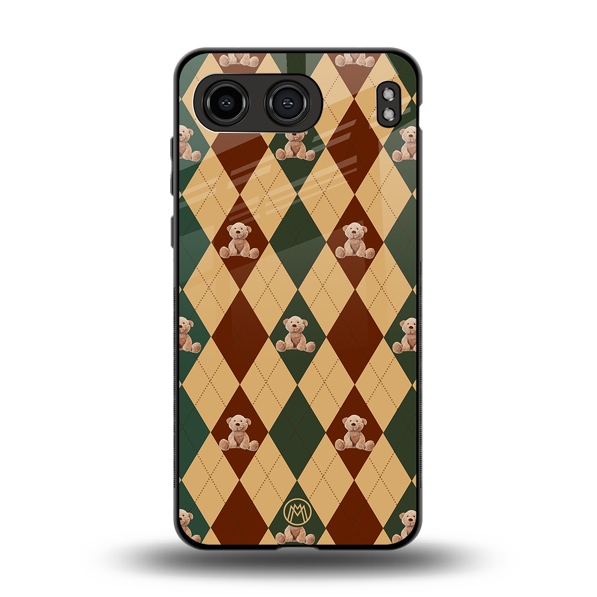 ted checkered pattern back phone cover | glass case for oneplus nord 4