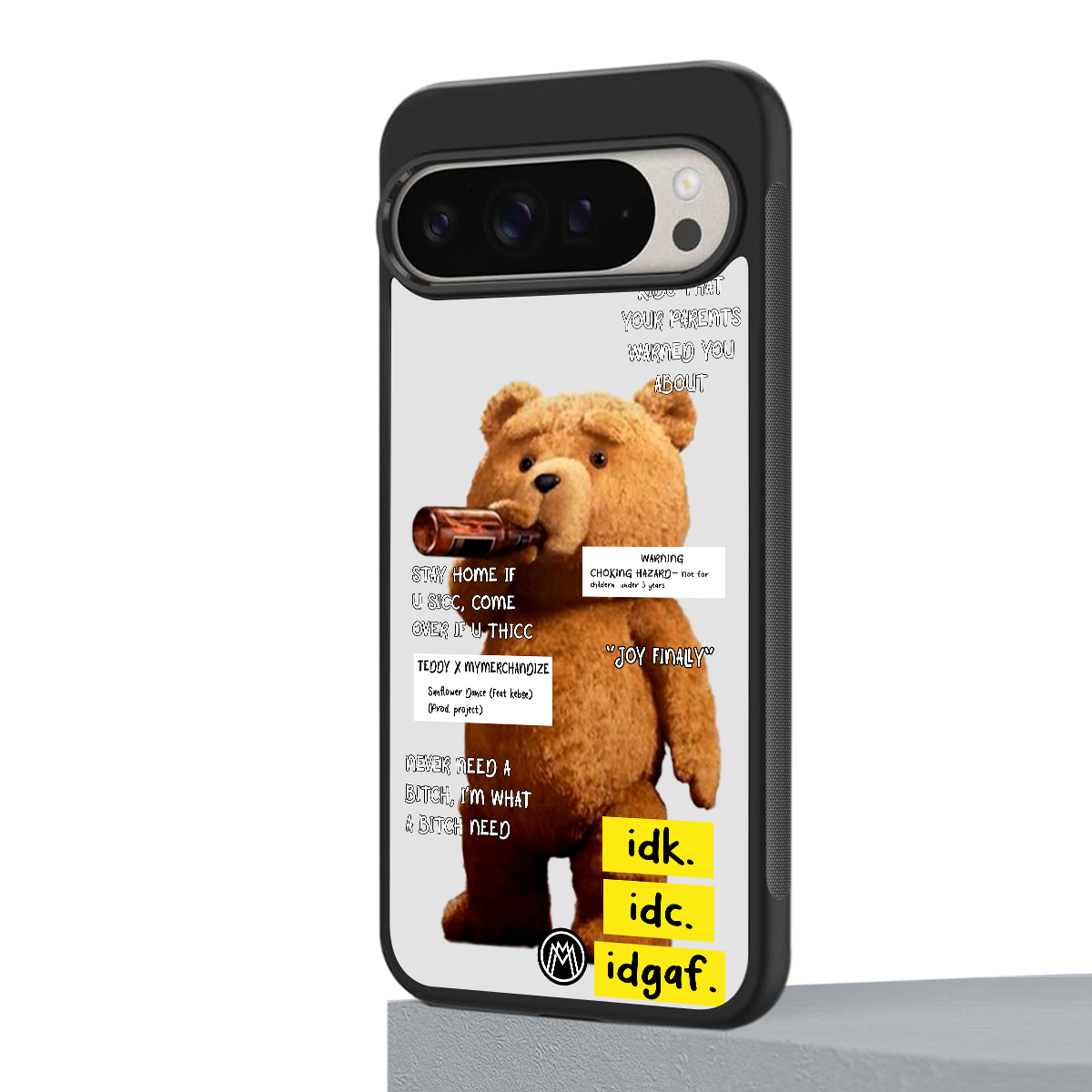teddy back phone cover | glass case for google pixel 9 pro
