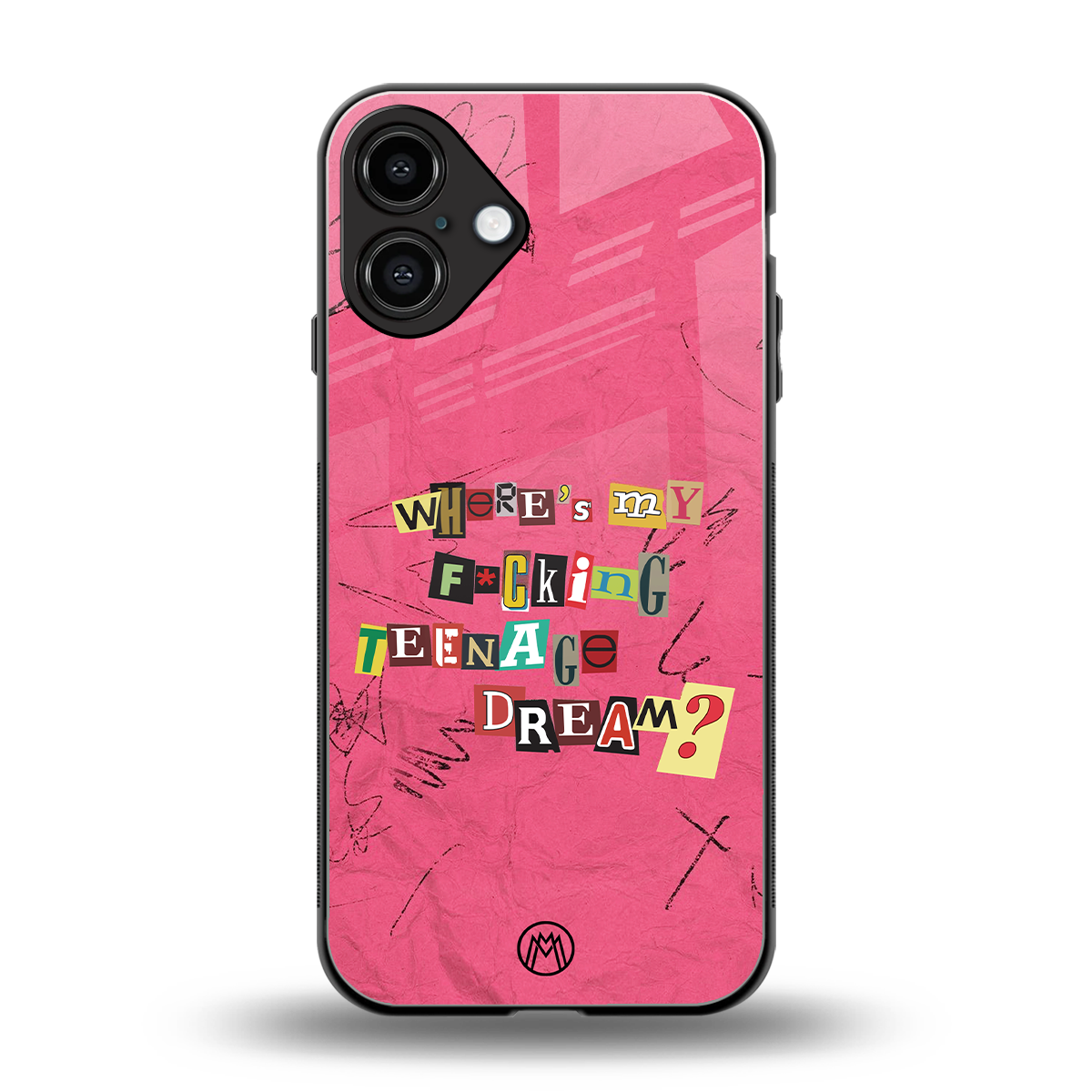 teenage dream back phone cover | glass case for iphone 16 plus