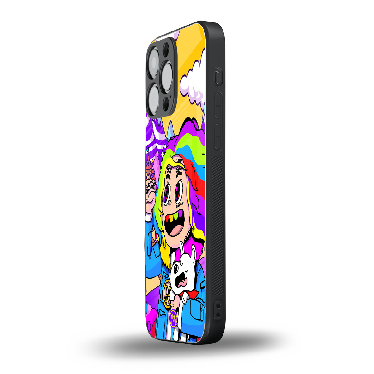 tekashi 6ix9ine back phone cover | glass case for iphone 14 pro max