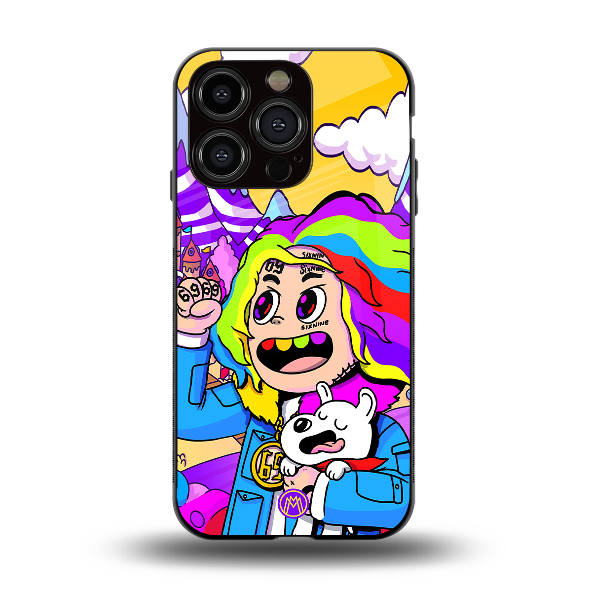 tekashi 6ix9ine back phone cover | glass case for iphone 14 pro