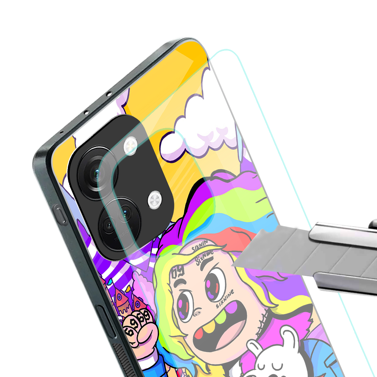 tekashi 6ix9ine back phone cover | glass case for oneplus nord 3