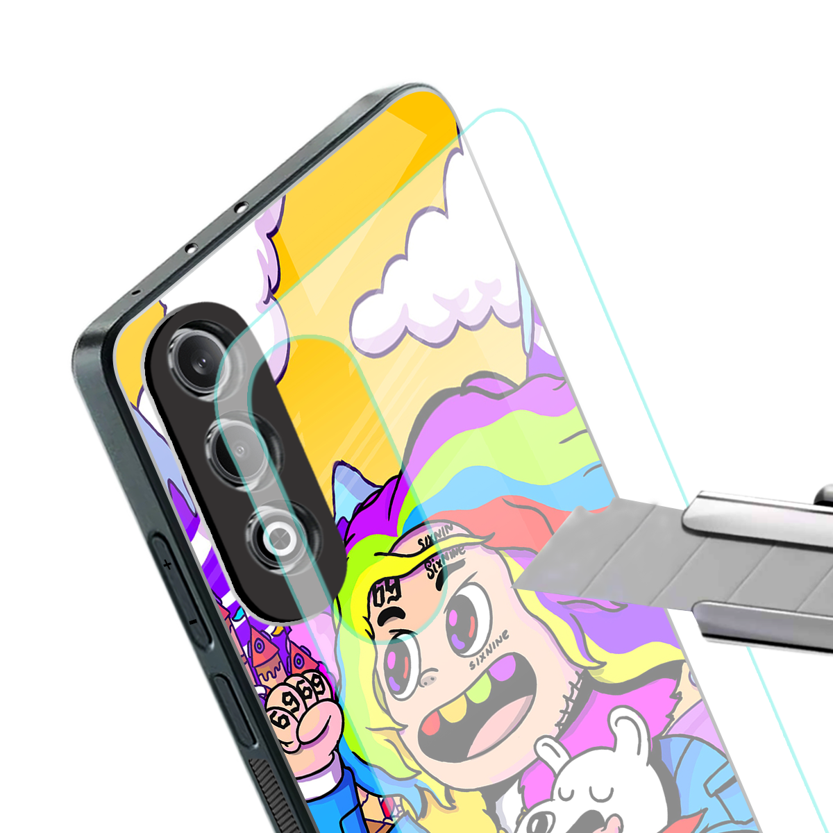 tekashi 6ix9ine back phone cover | glass case for oneplus nord ce 4