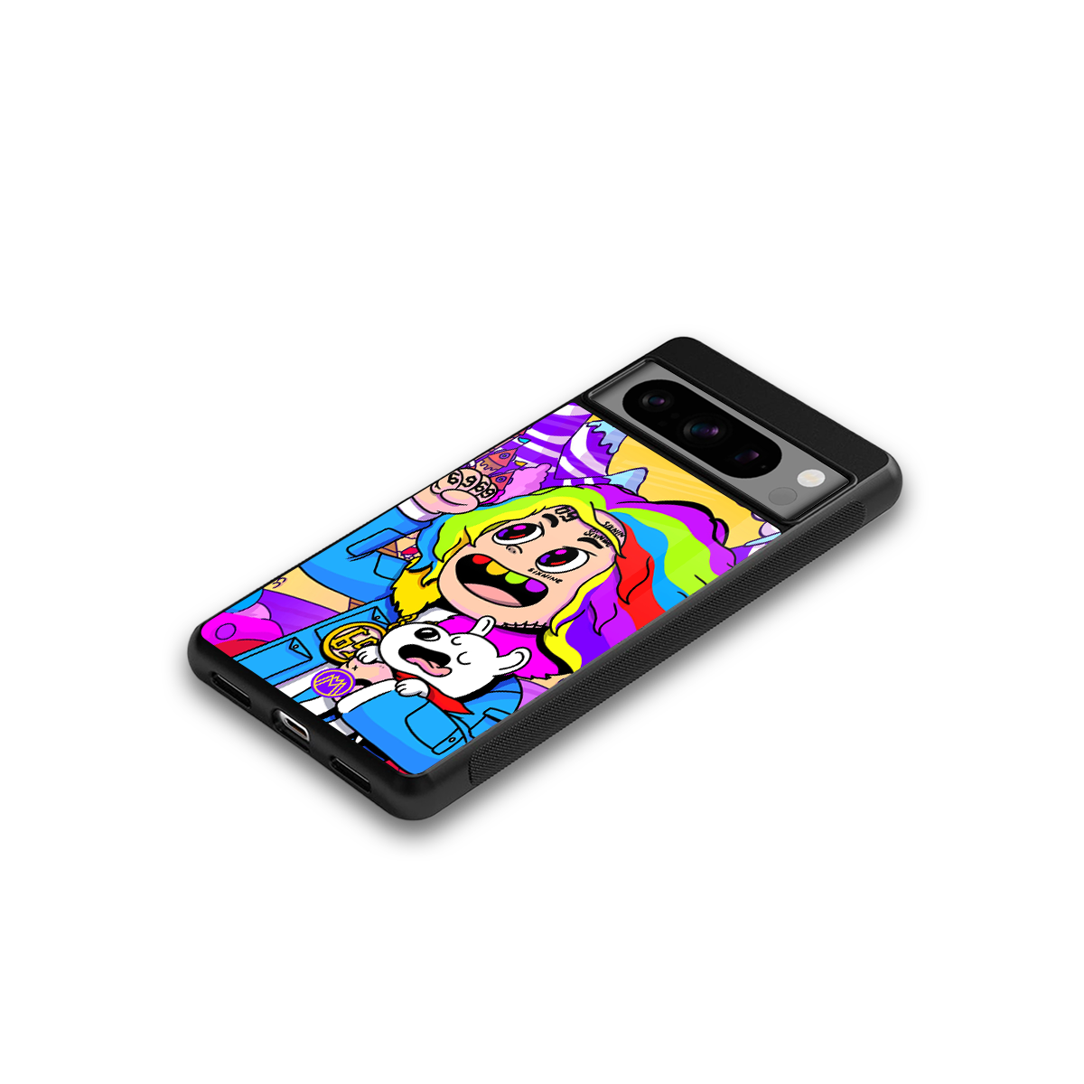 tekashi 6ix9ine back phone cover | glass case for google pixel 8 pro