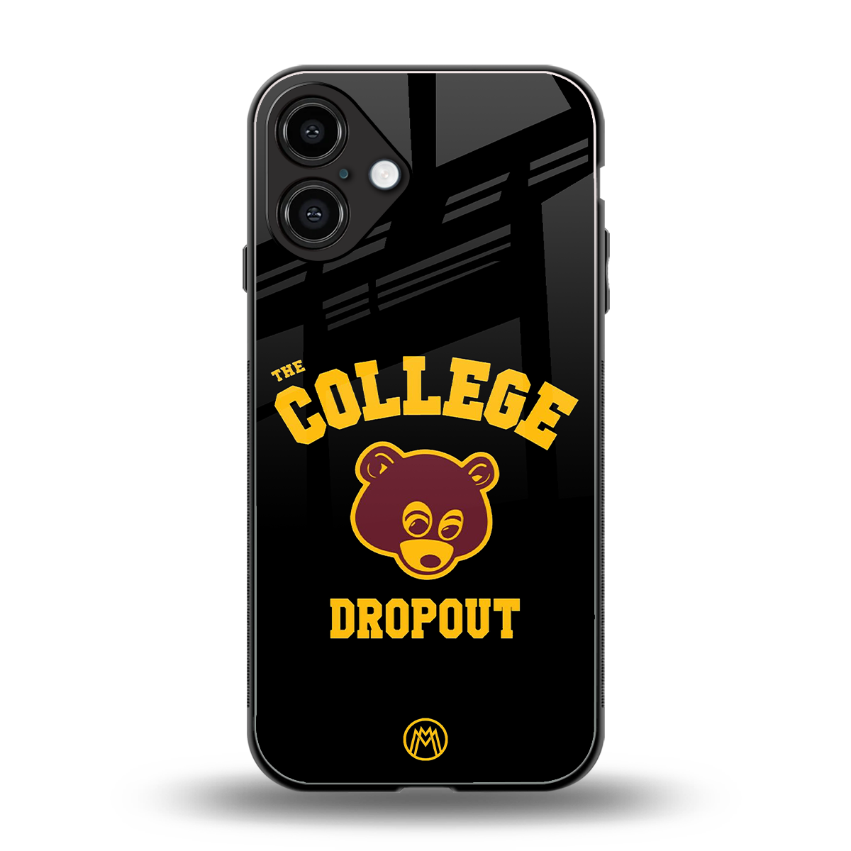 the college dropout back phone cover | glass case for iphone 16 plus