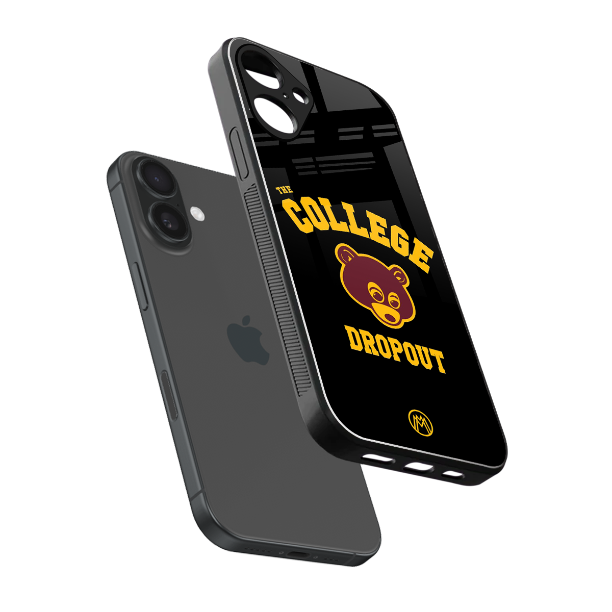 the college dropout back phone cover | glass case for iphone 16 plus