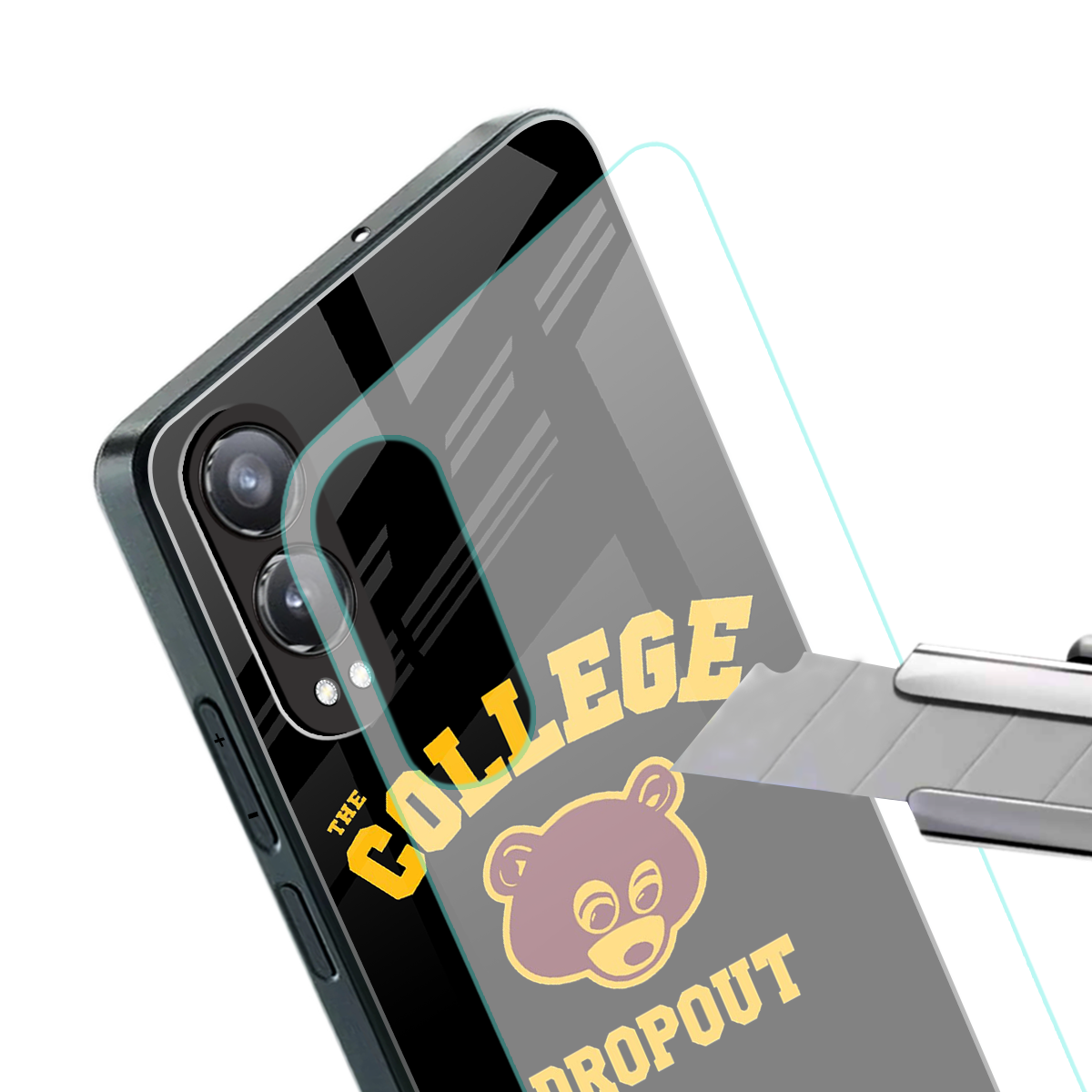 the college dropout back phone cover | glass case for oneplus nord ce 4 lite