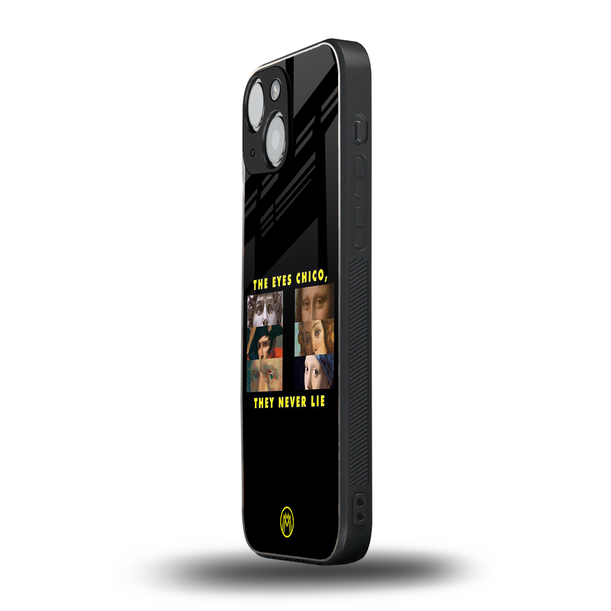 the eyes chico, they never lie movie quote back phone cover | glass case for iphone 13 mini