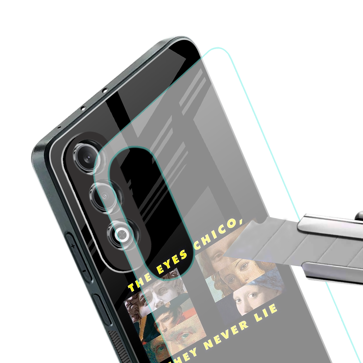 the eyes chico, they never lie movie quote back phone cover | glass case for oneplus nord ce 4
