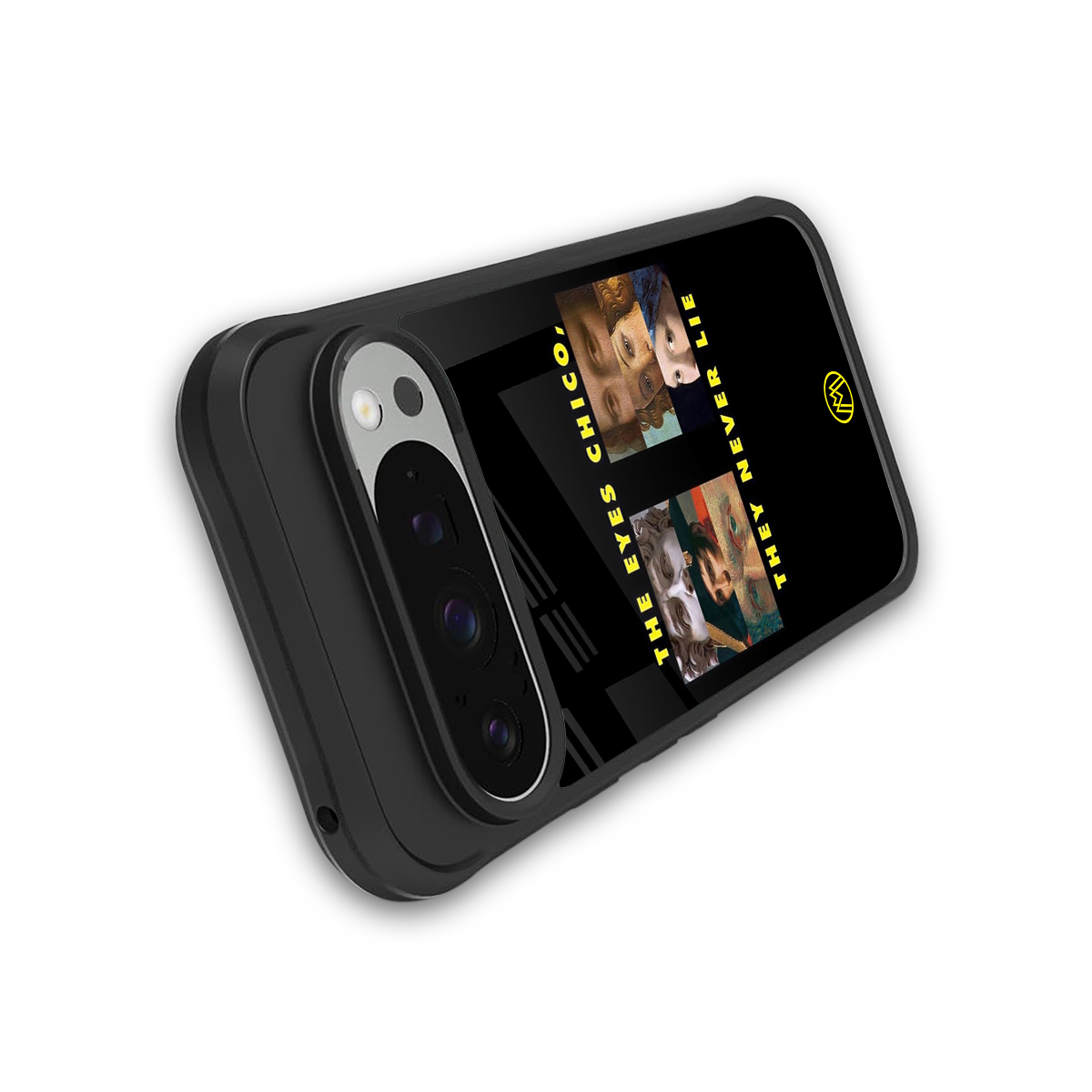 the eyes chico, they never lie movie quote back phone cover | glass case for google pixel 9 pro xl