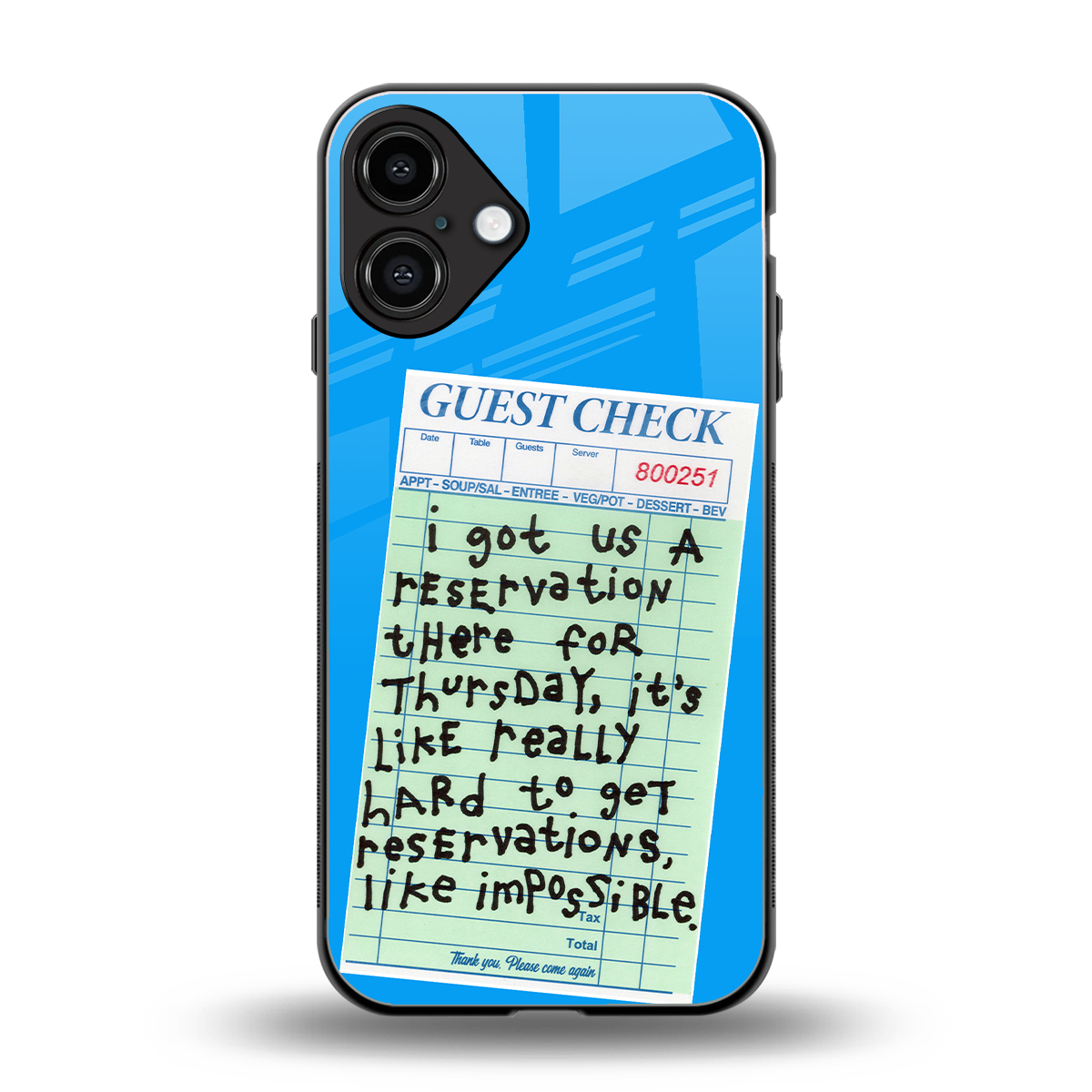 the reservation back phone cover | glass case for iphone 16 plus