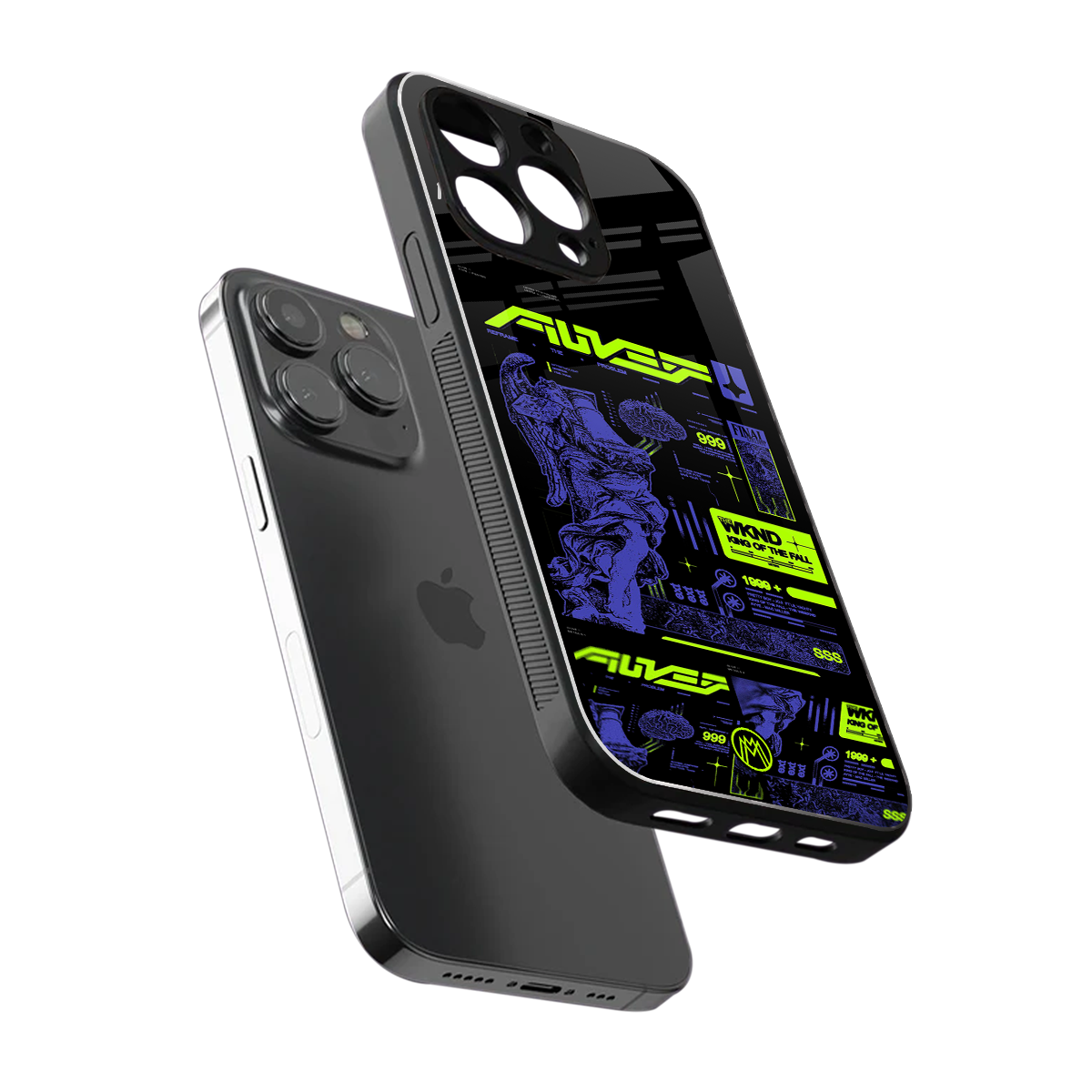 the weeknd back phone cover | glass case for iphone 14 pro