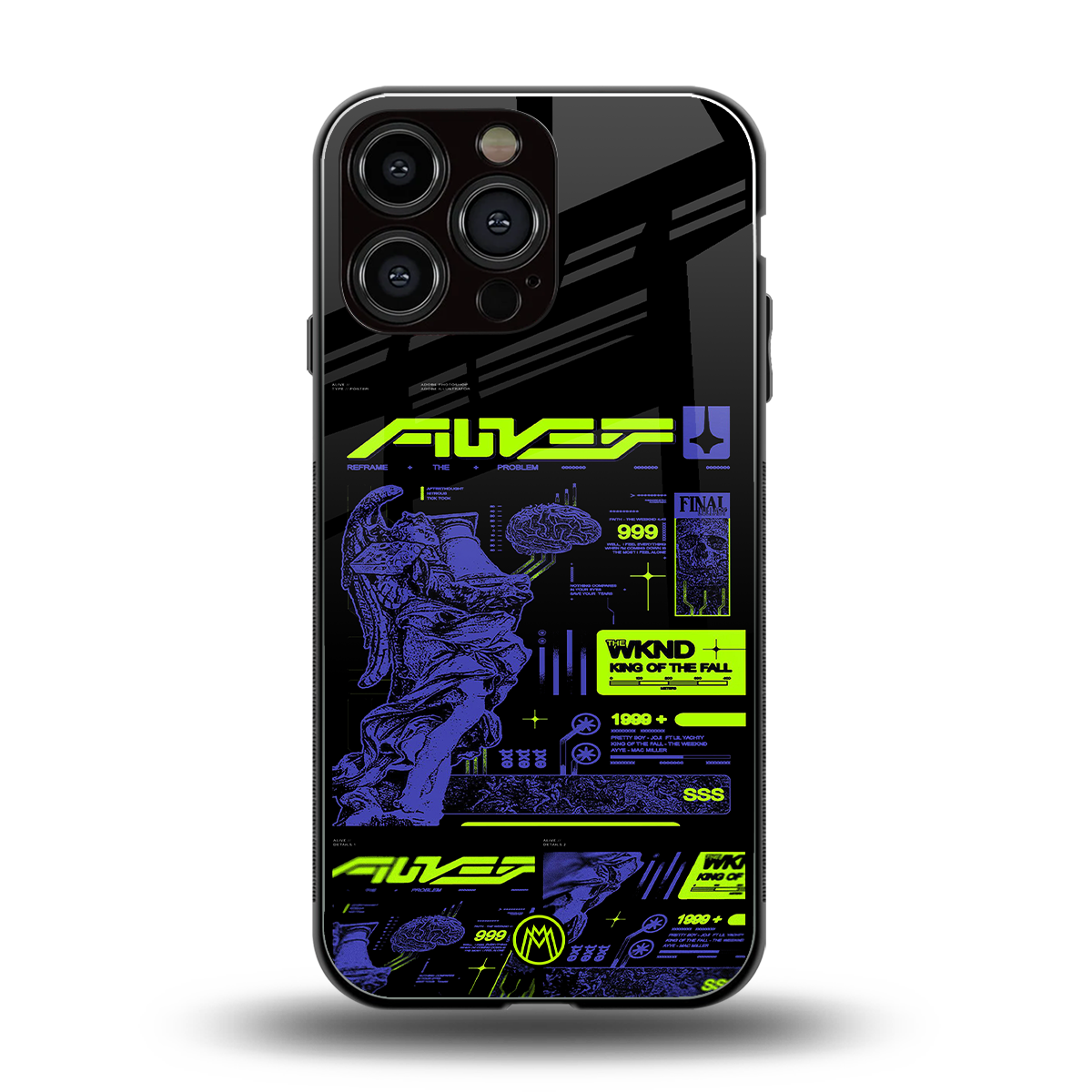 the weeknd back phone cover | glass case for iphone 16 pro max