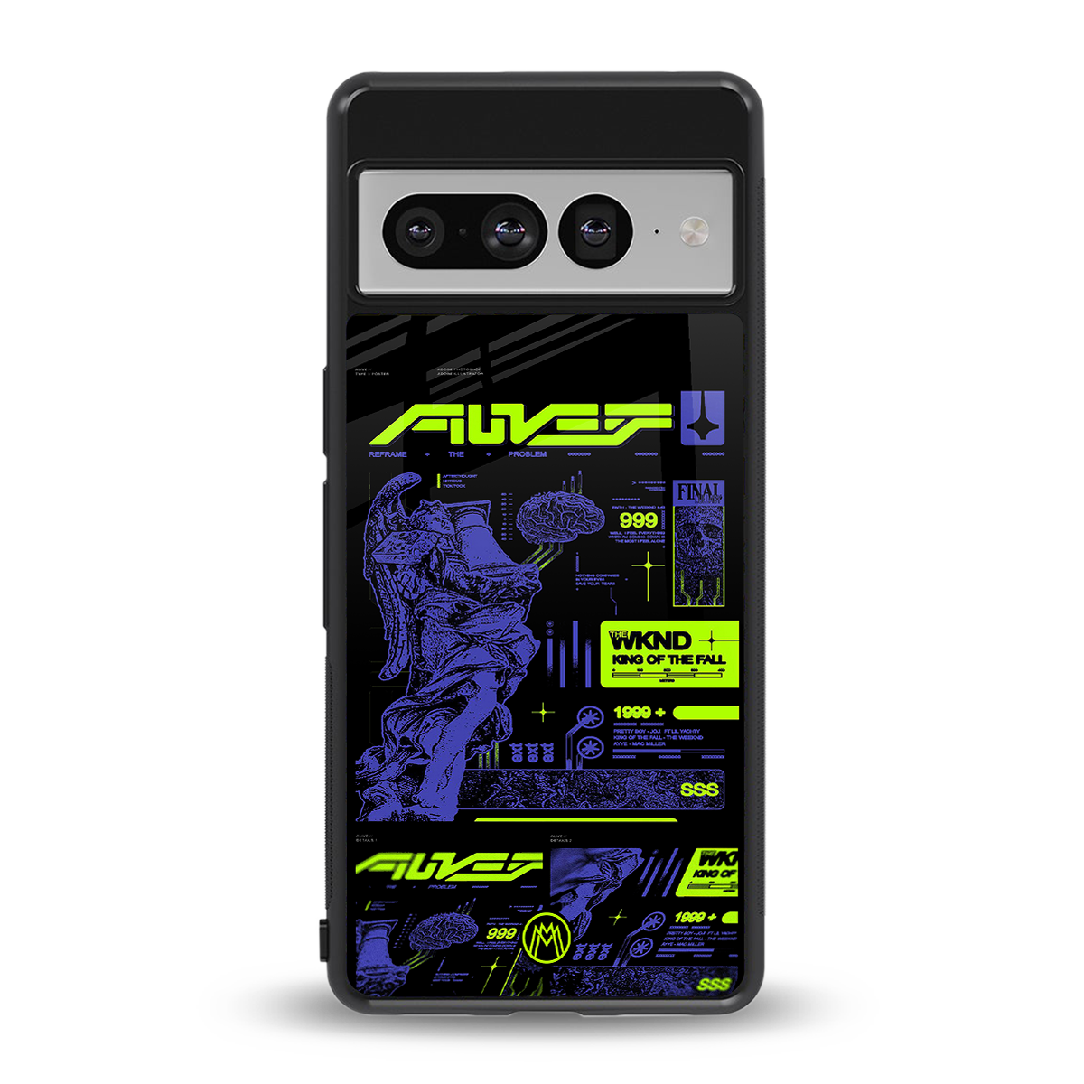 the weeknd back phone cover | glass case for google pixel 7 pro