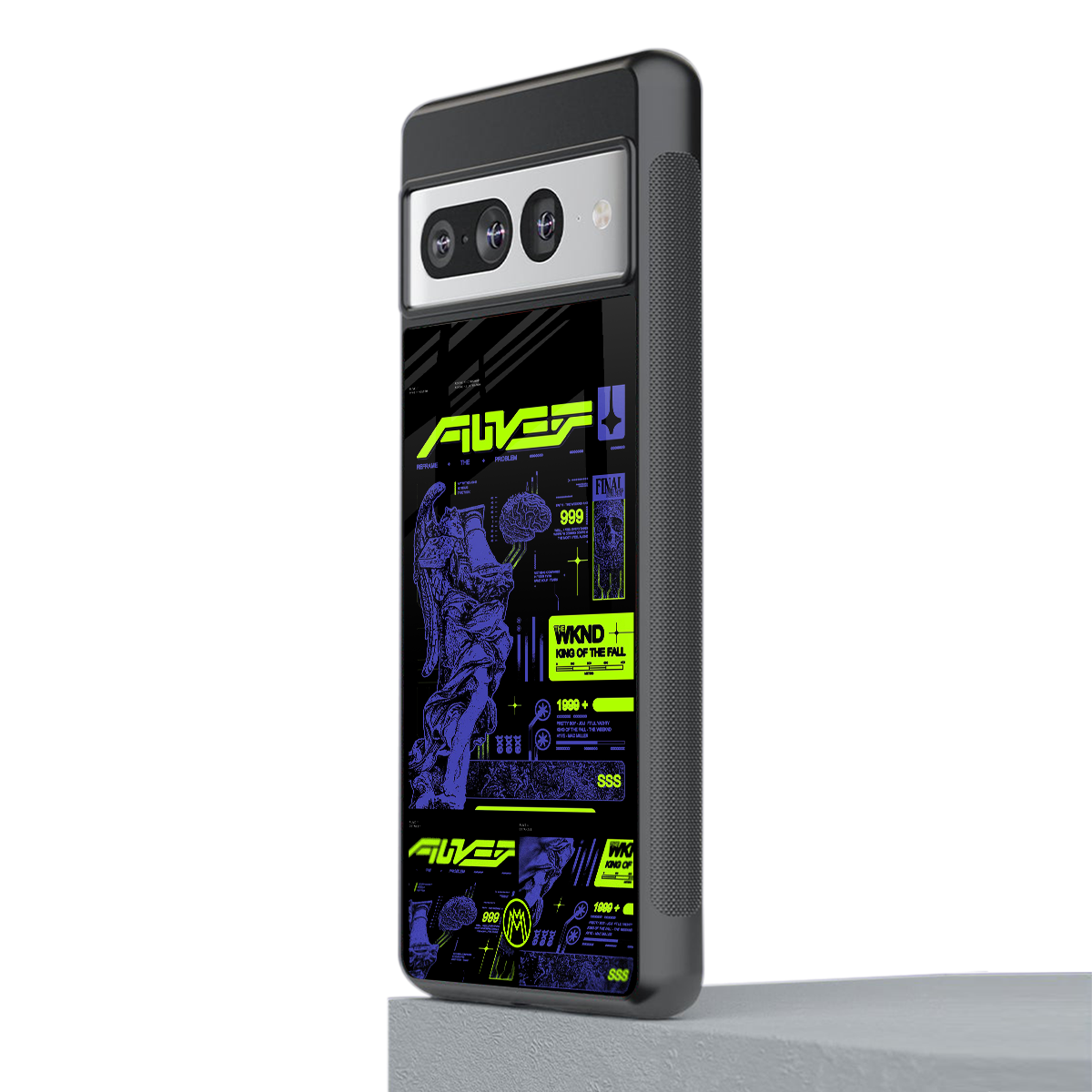 the weeknd back phone cover | glass case for google pixel 7 pro